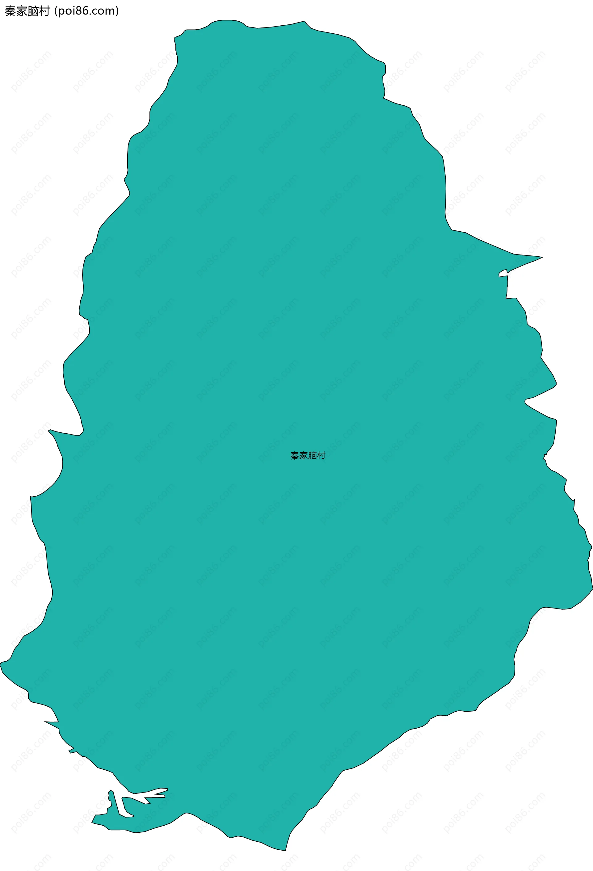 秦家脑村边界地图