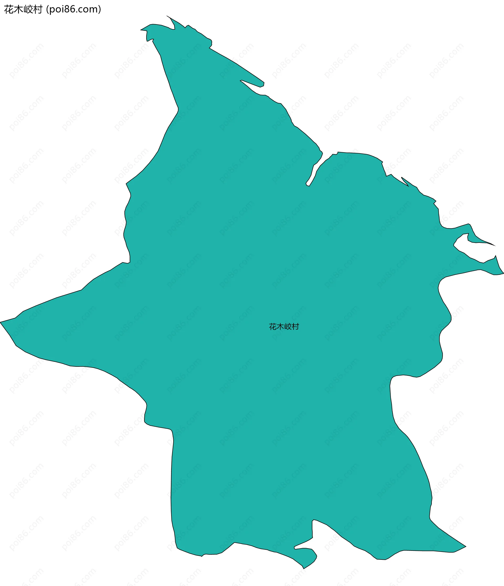 花木峧村边界地图