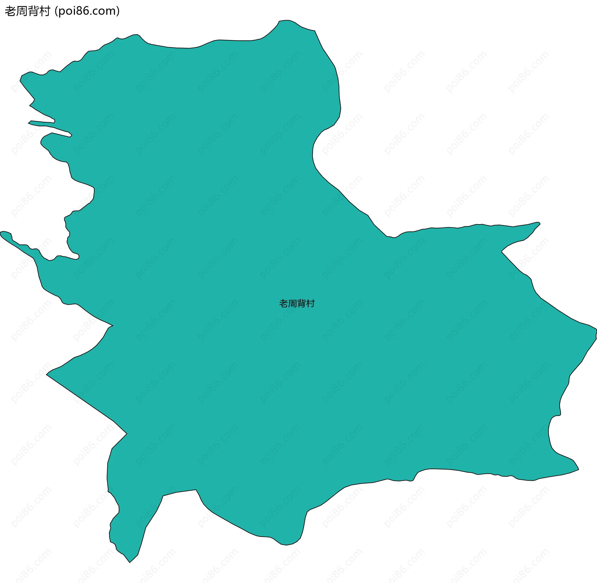 老周背村边界地图