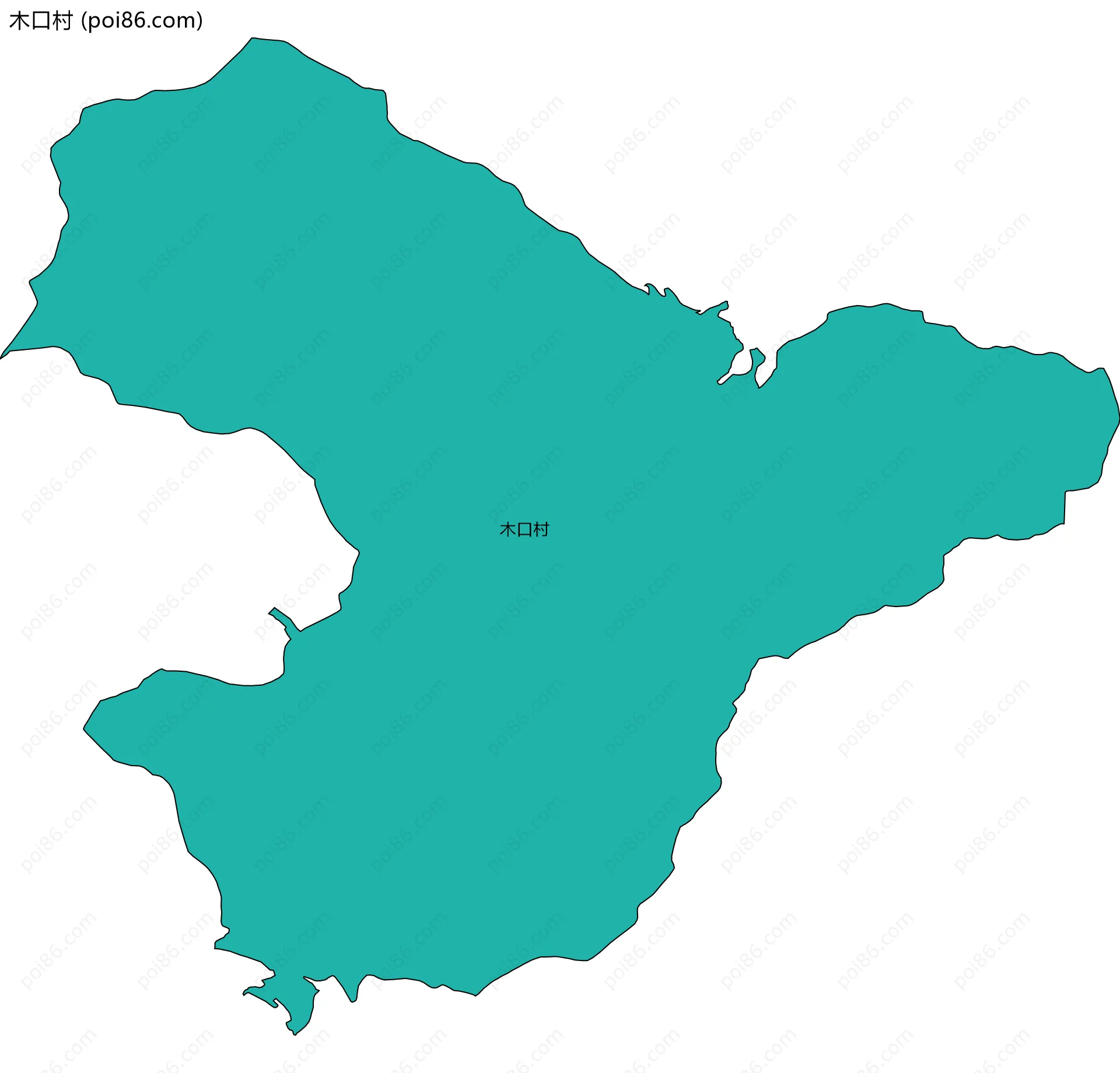 木口村边界地图