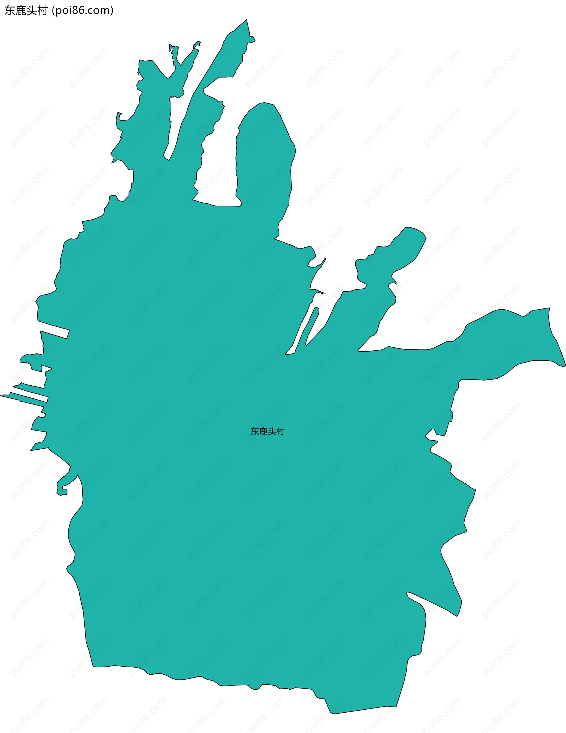 东鹿头村边界地图