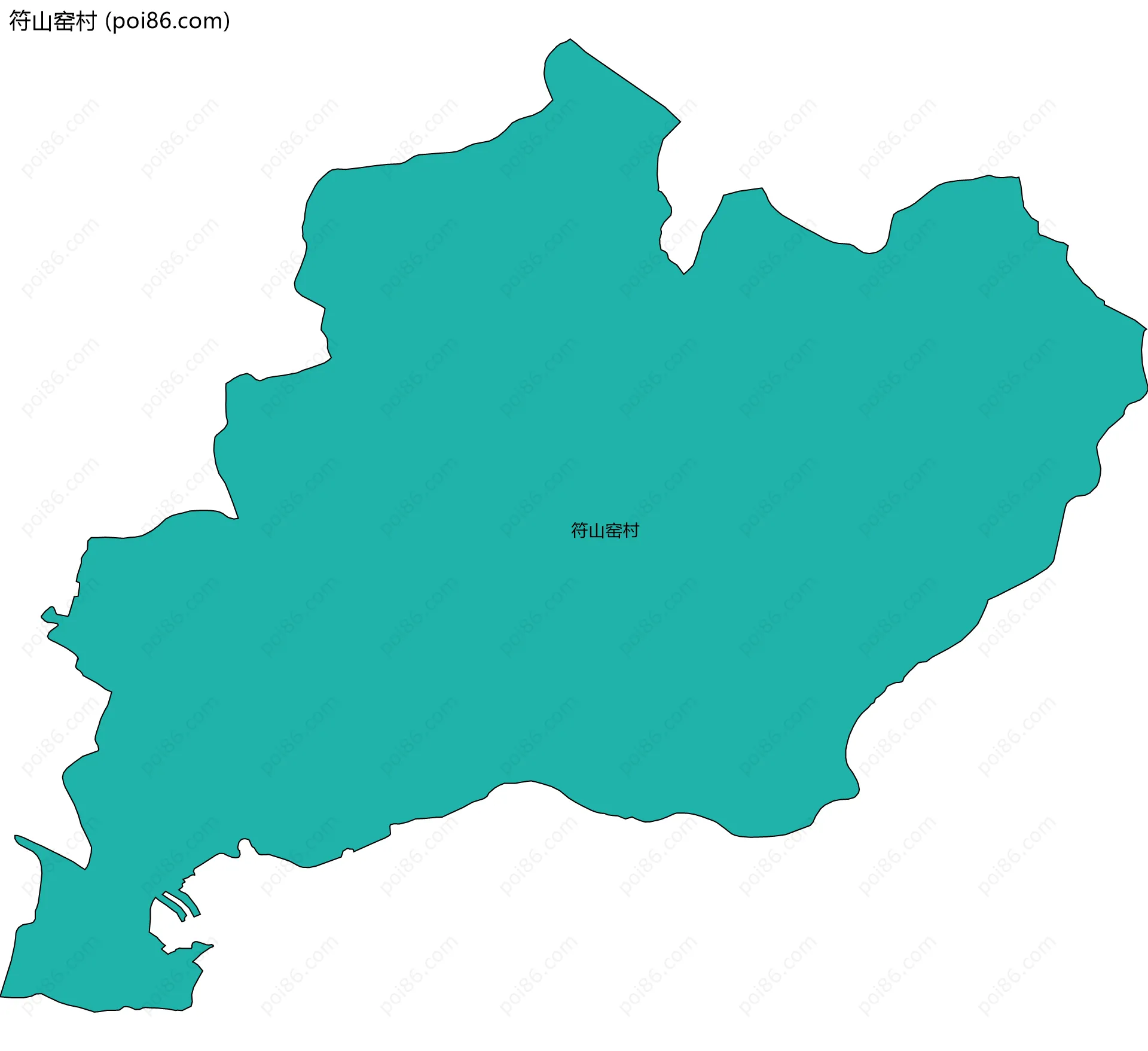 符山窑村边界地图