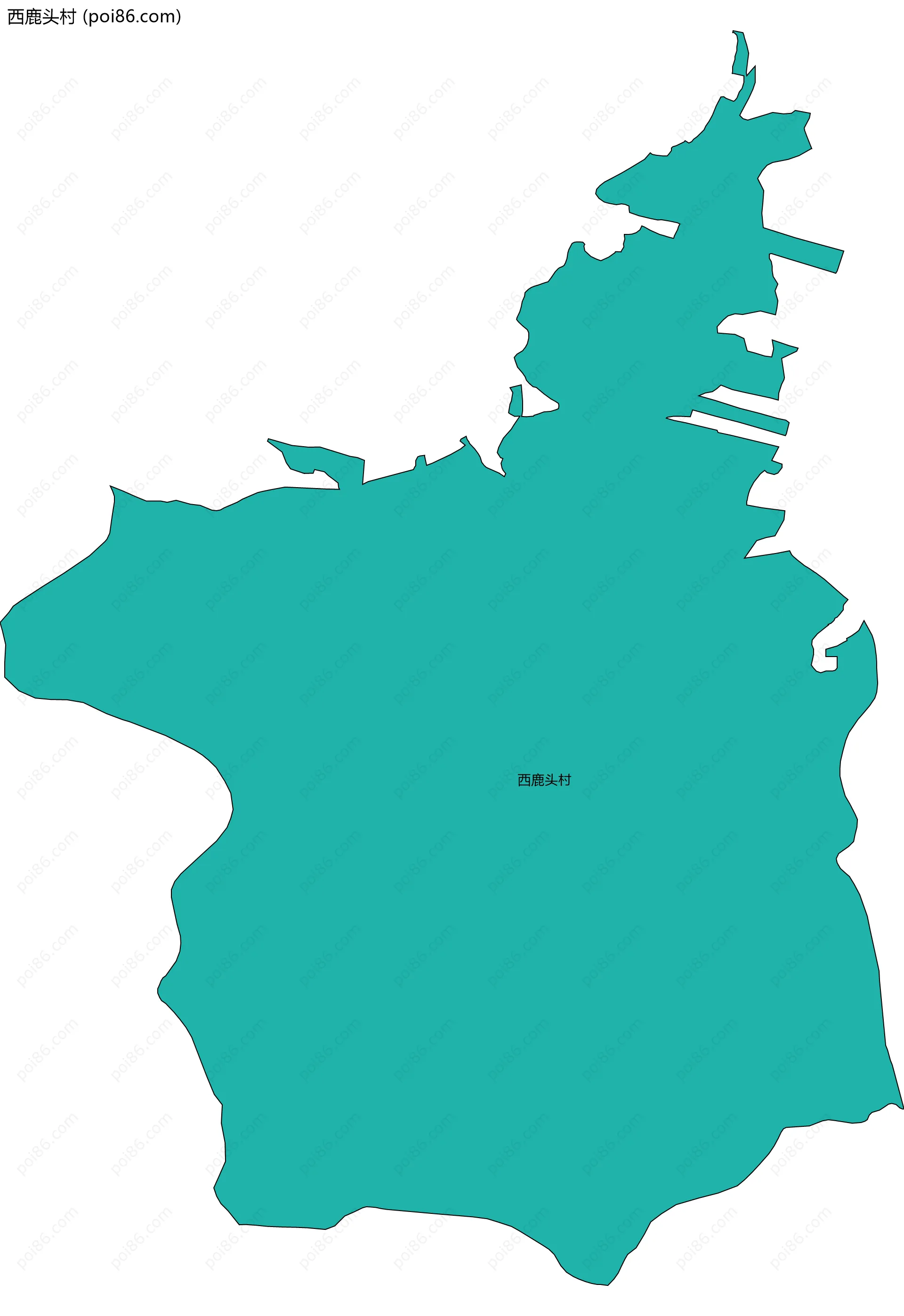 西鹿头村边界地图