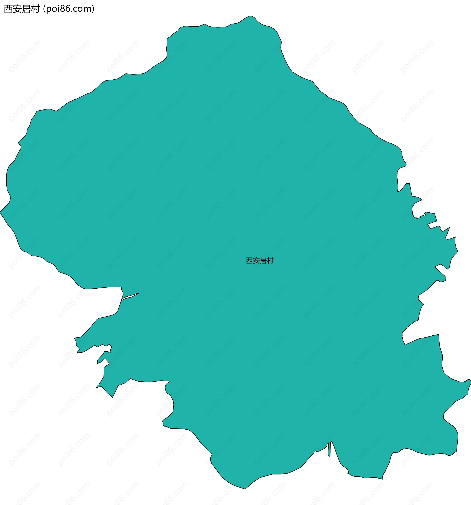 西安居村边界地图