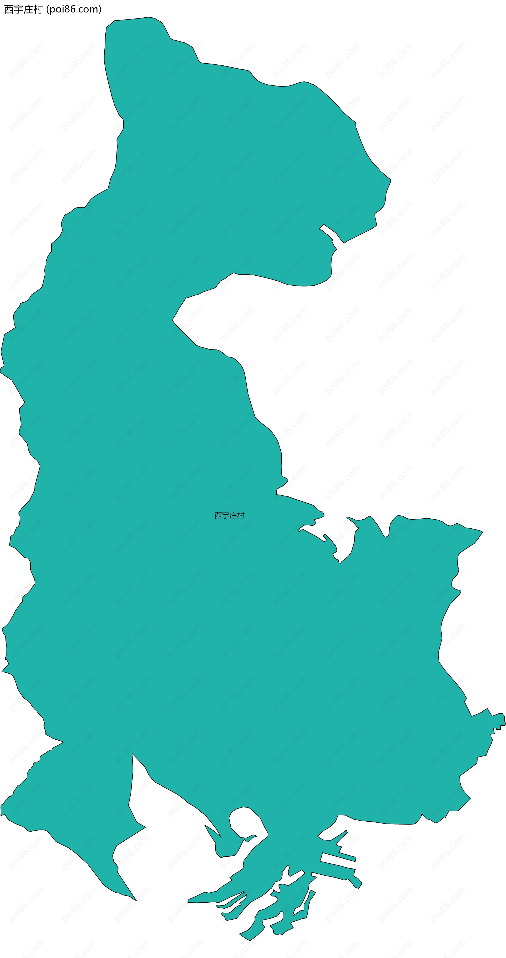 西宇庄村边界地图