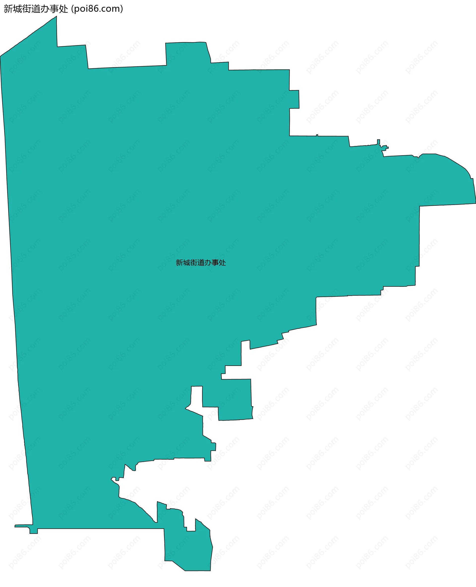 新城街道办事处边界地图