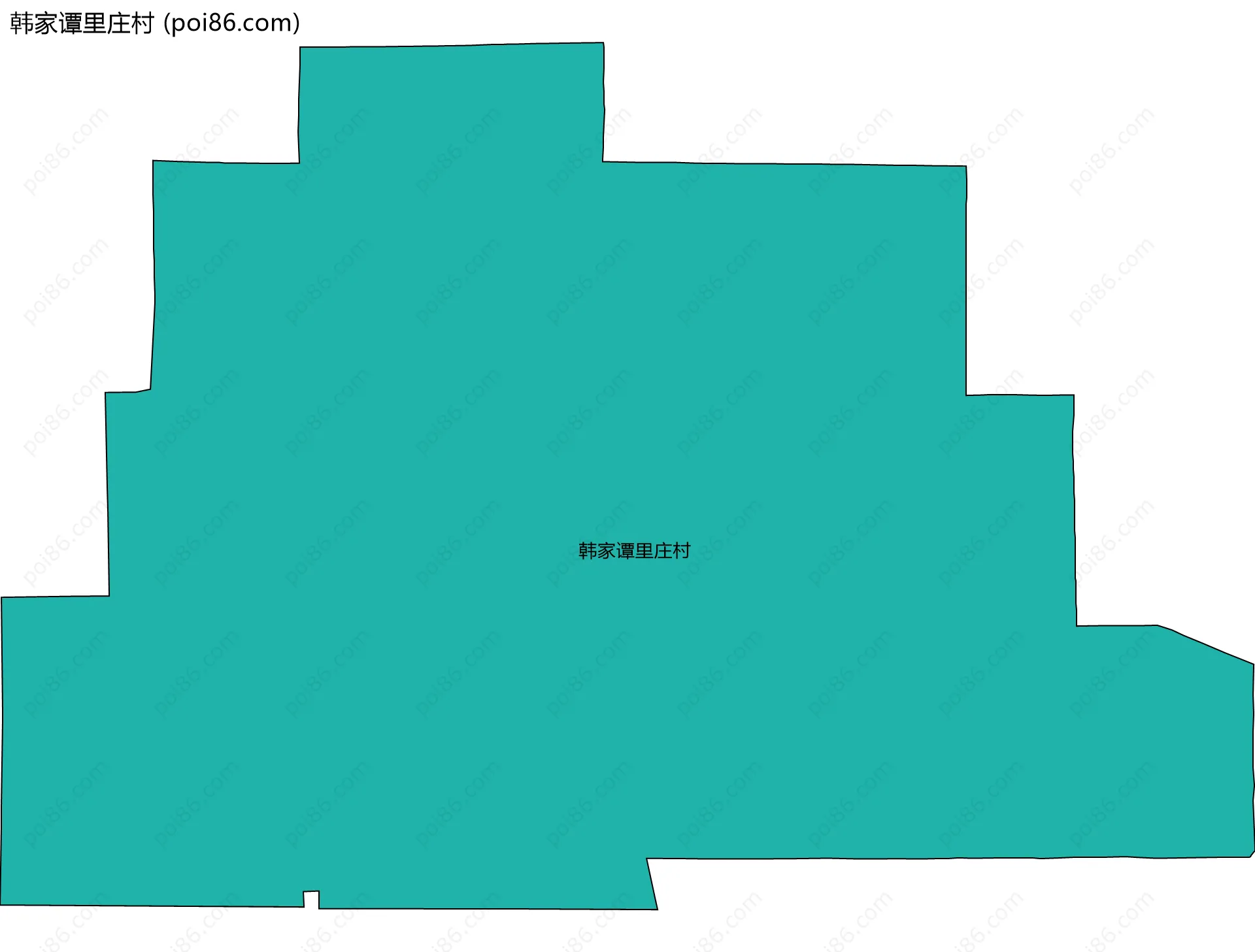 韩家谭里庄村边界地图