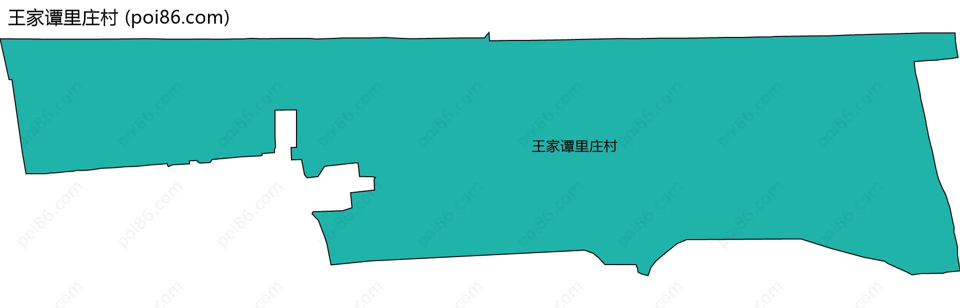 王家谭里庄村边界地图