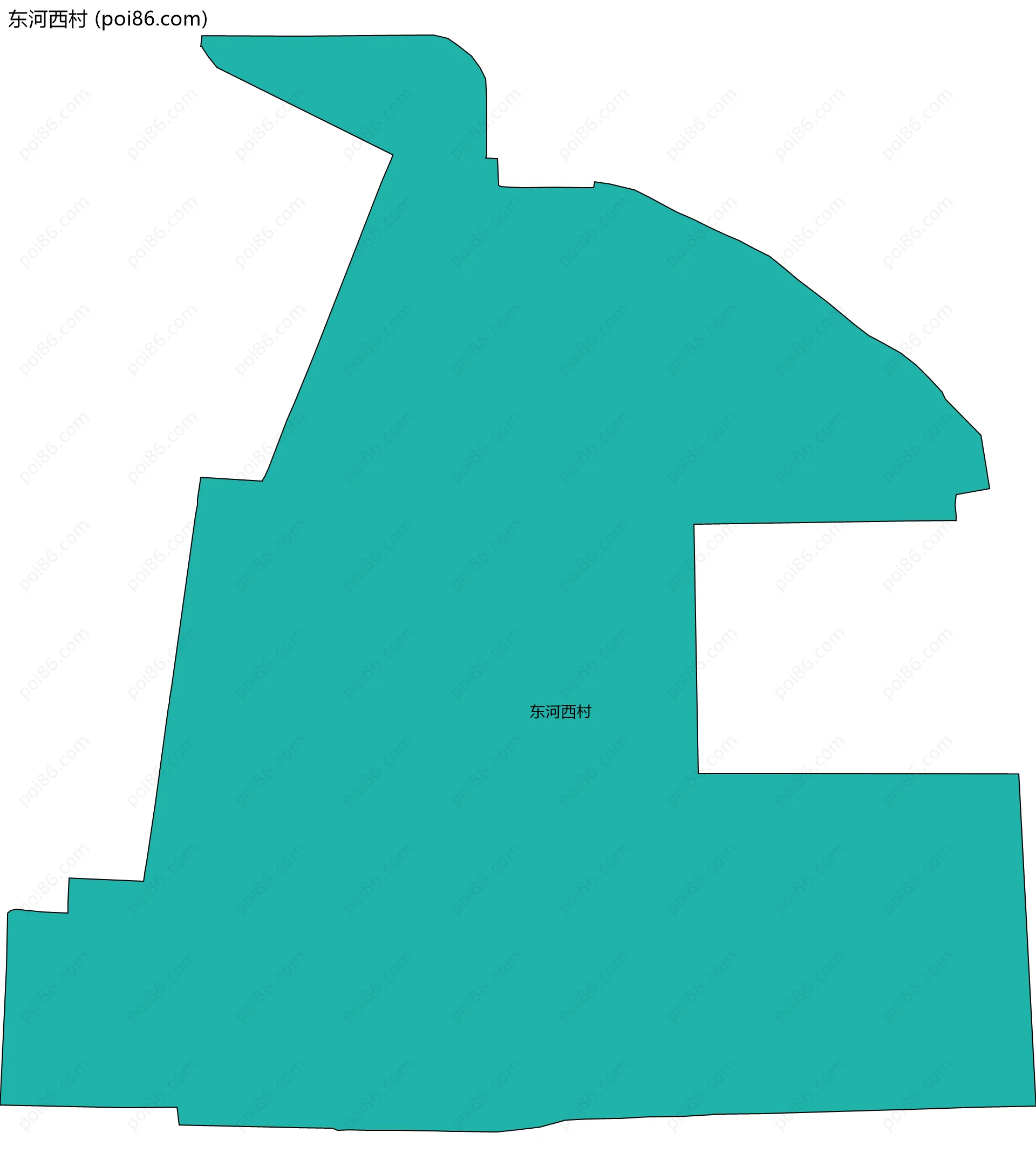 东河西村边界地图