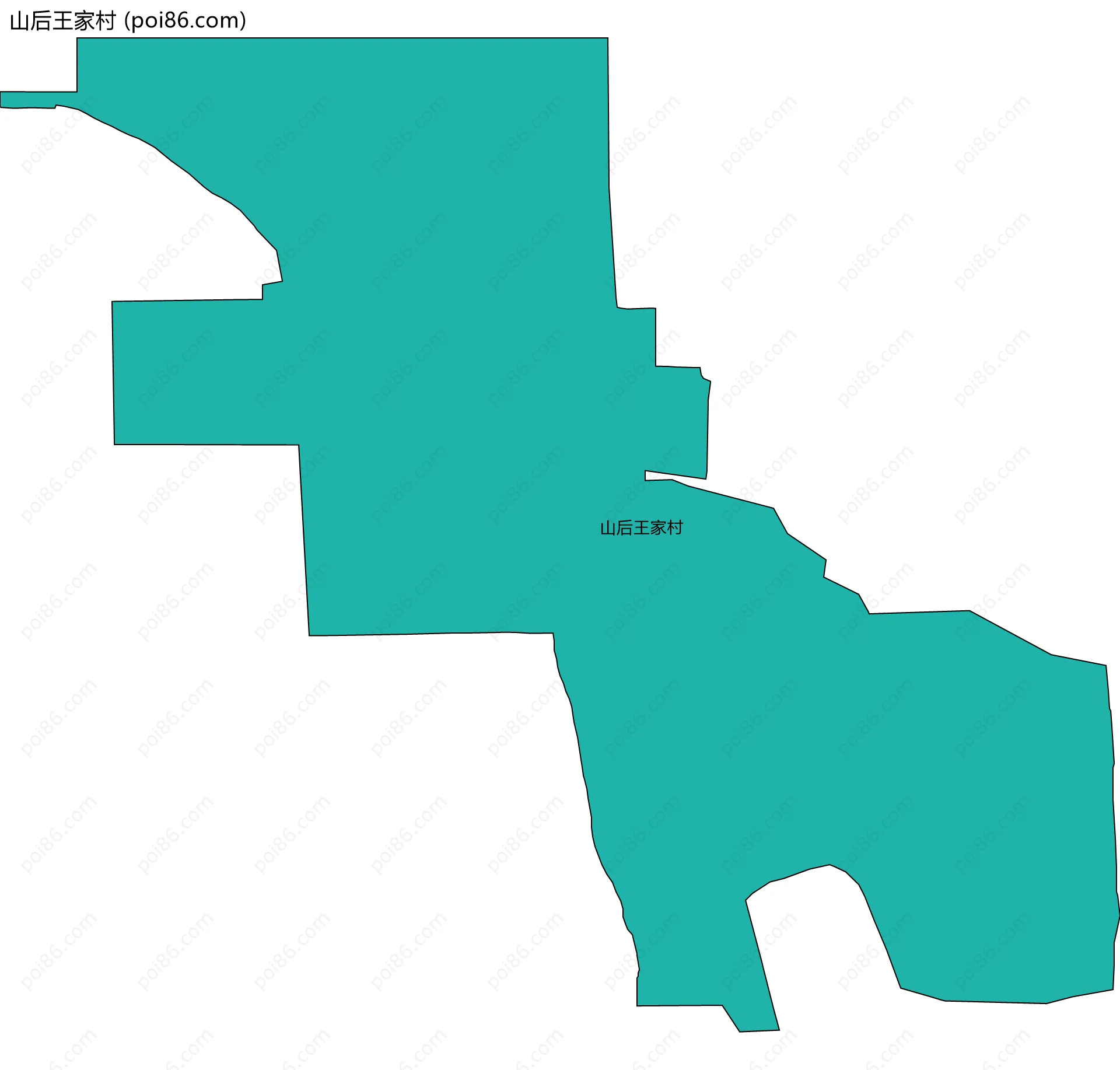 山后王家村边界地图