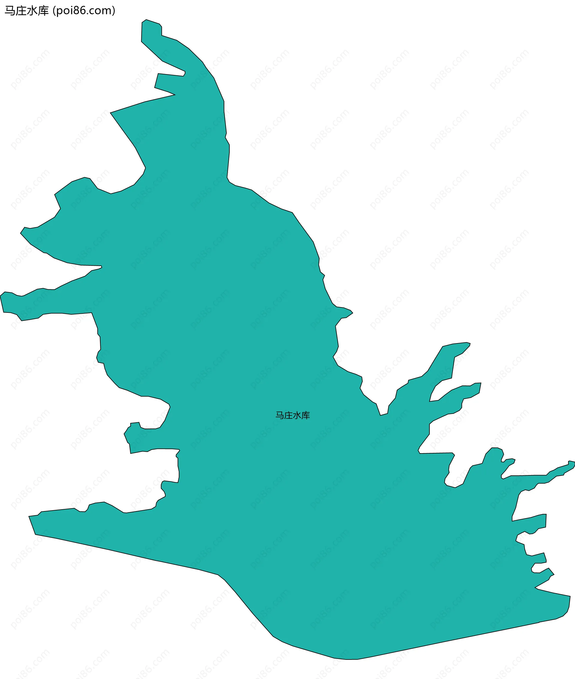 马庄水库边界地图