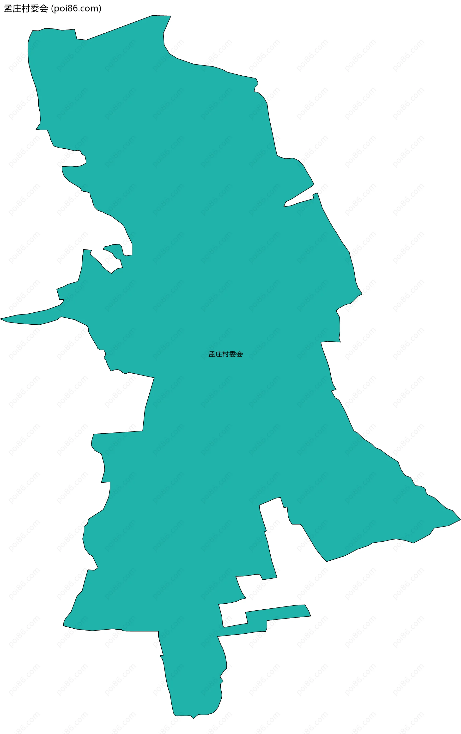 孟庄村委会边界地图