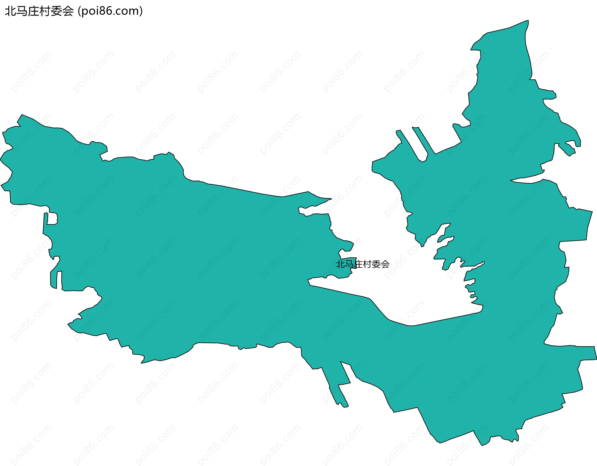 北马庄村委会边界地图