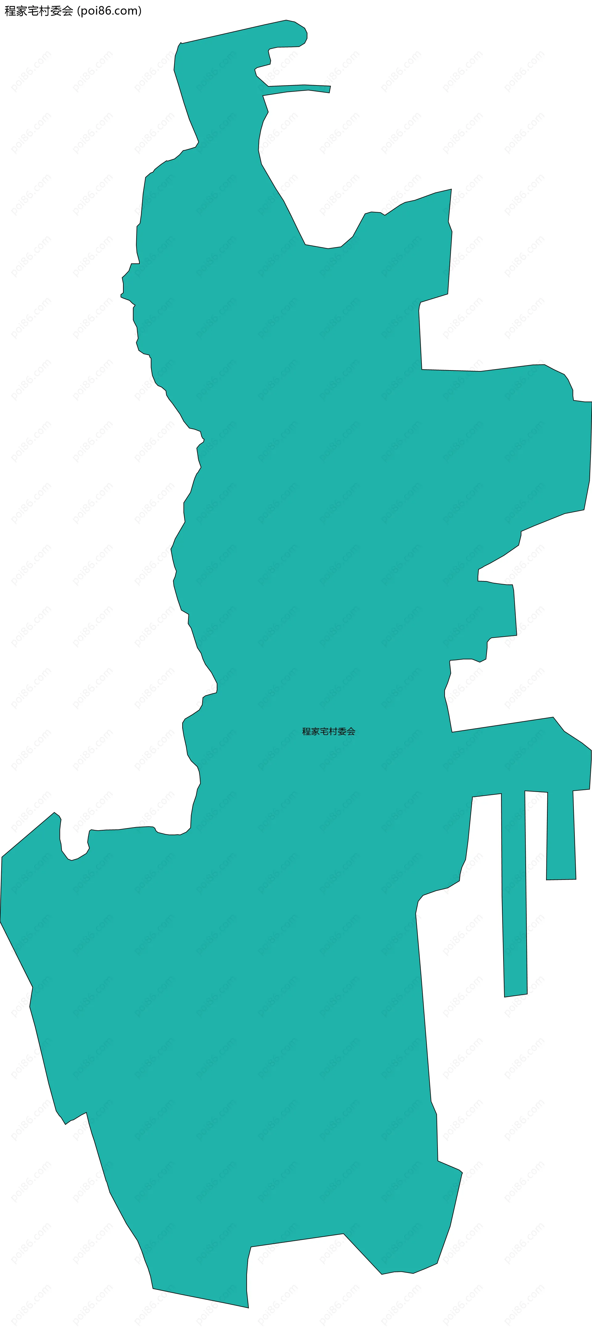 程家宅村委会边界地图