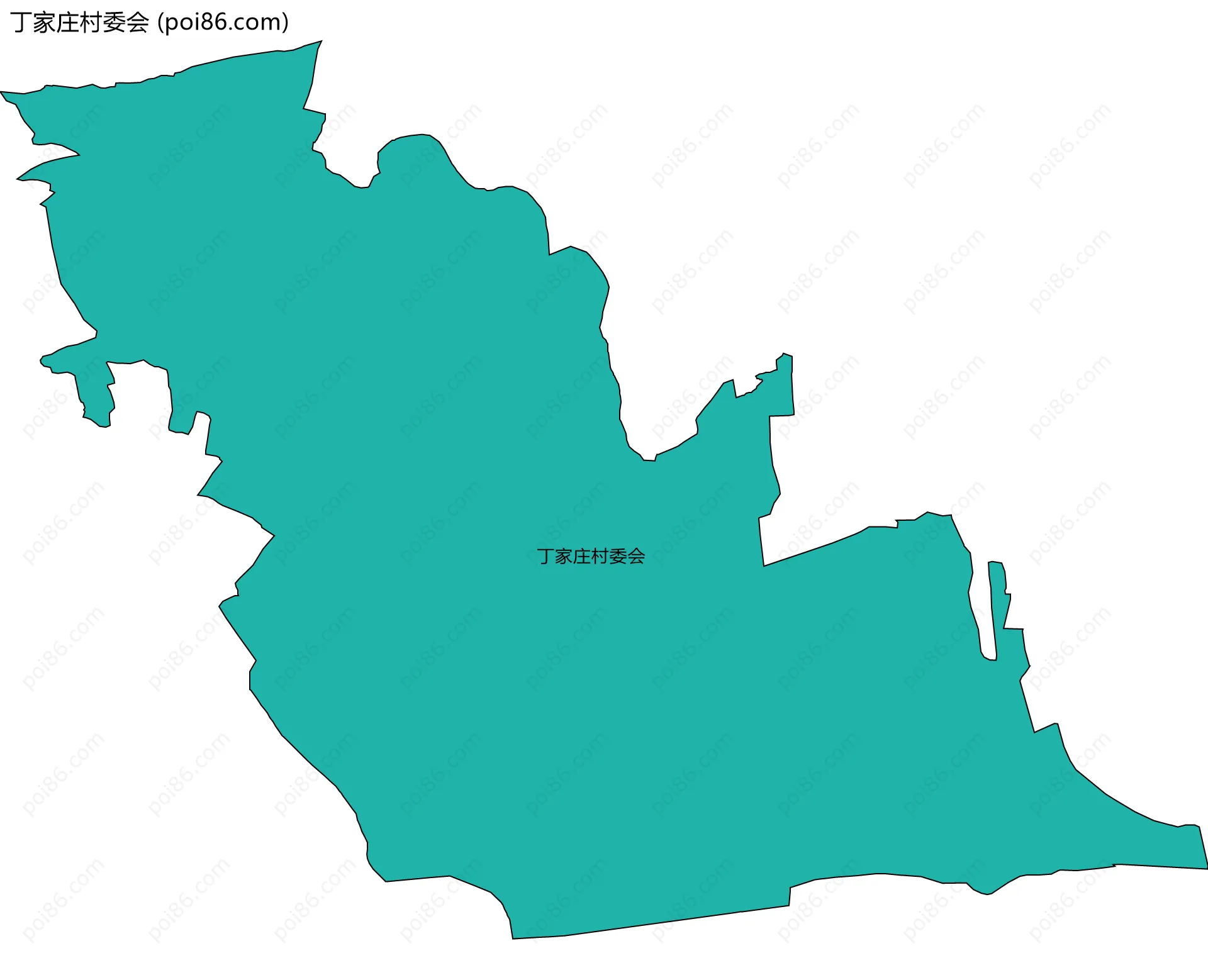 丁家庄村委会边界地图