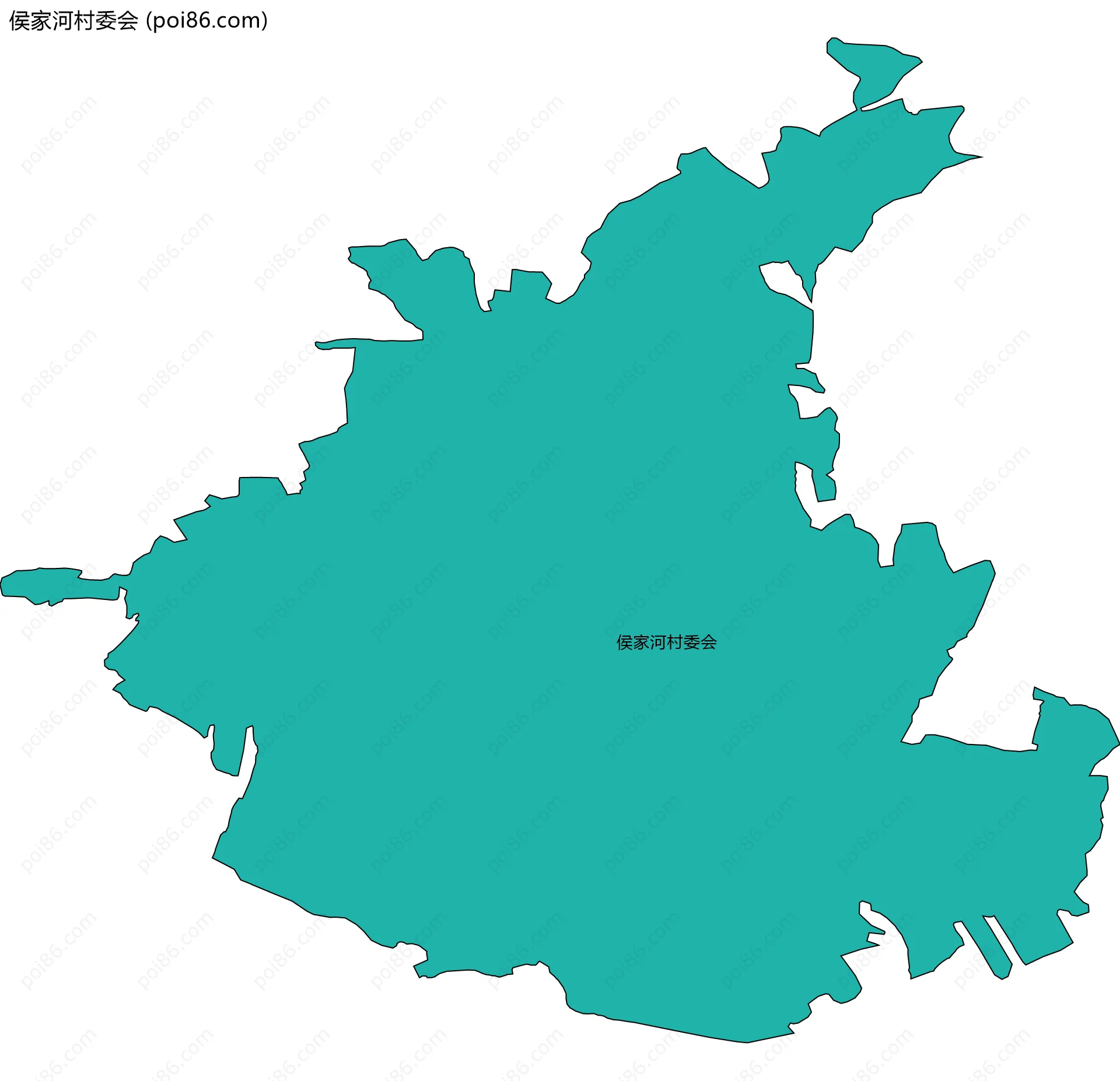 侯家河村委会边界地图