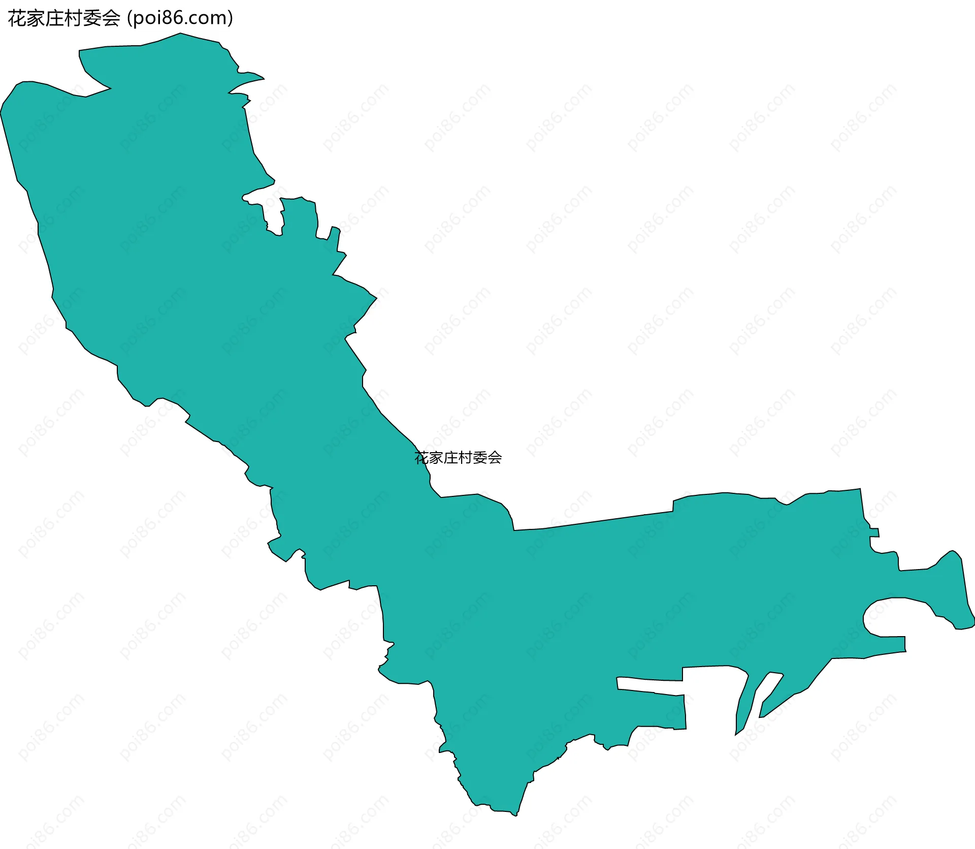 花家庄村委会边界地图