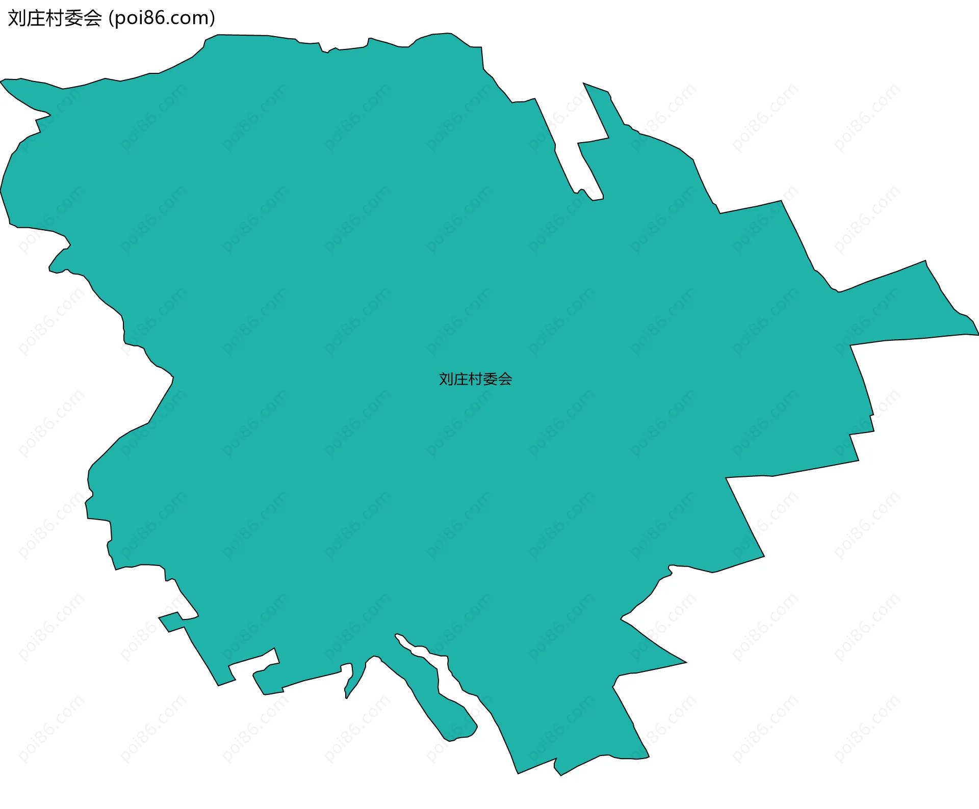 刘庄村委会边界地图