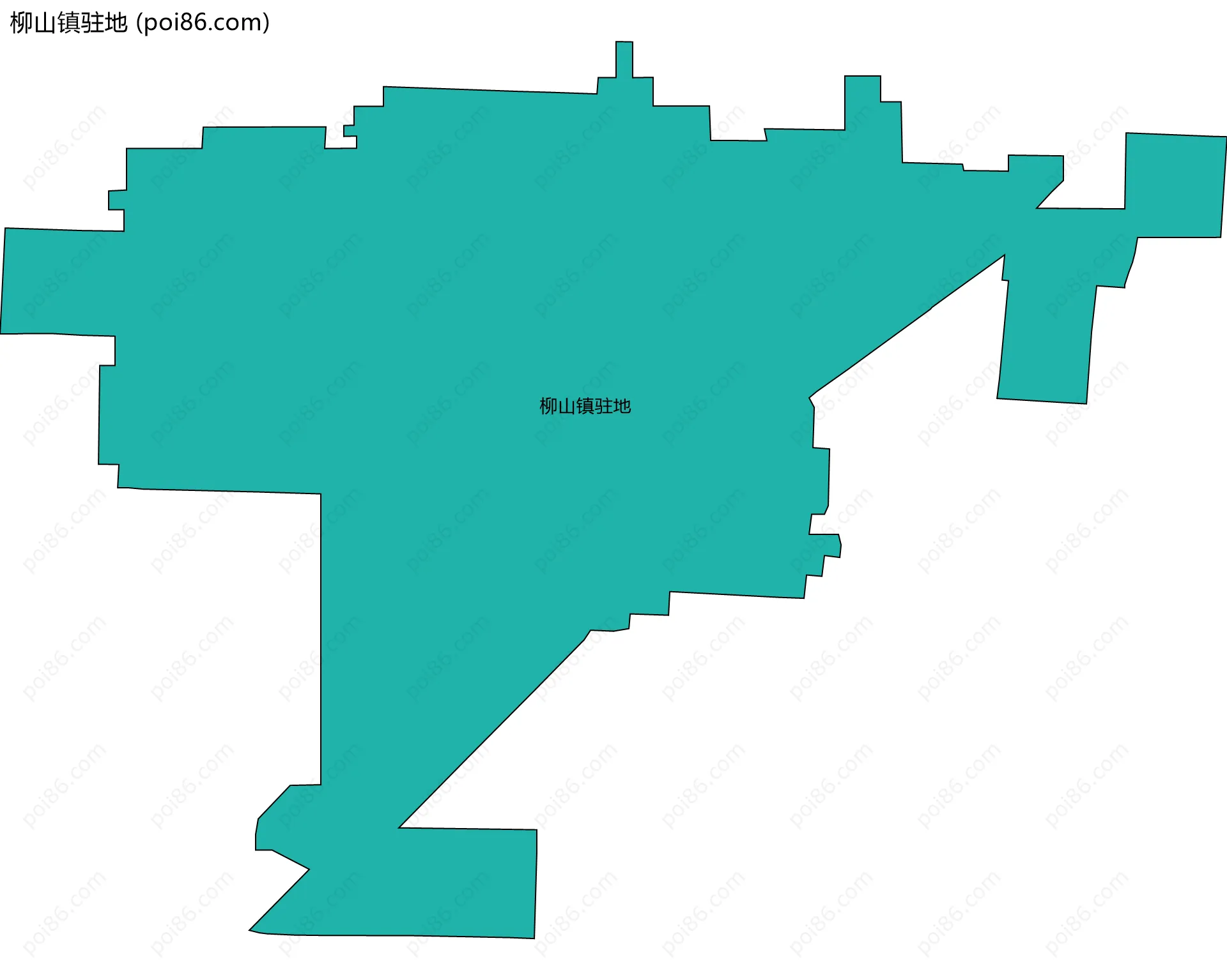 柳山镇驻地边界地图