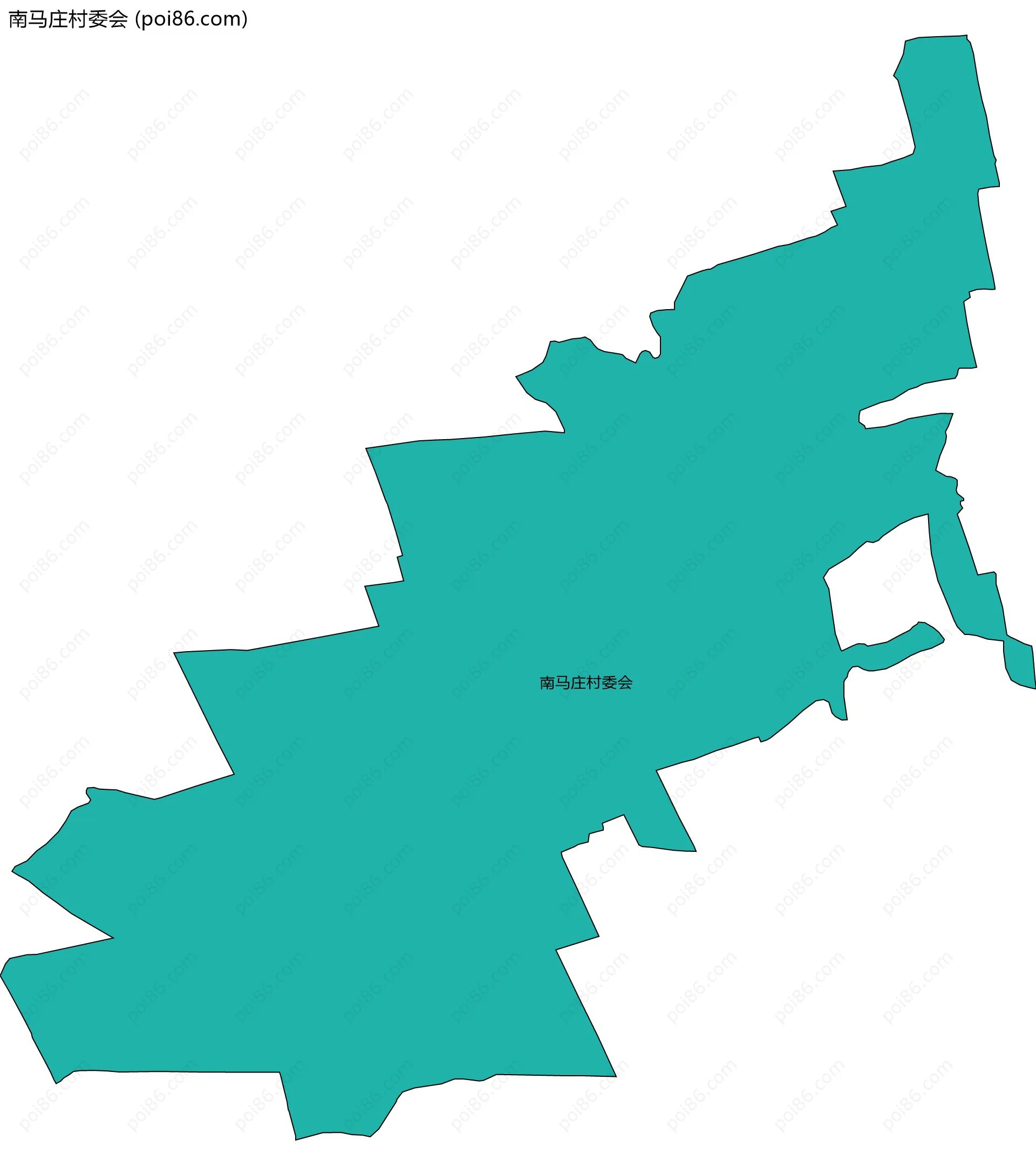 南马庄村委会边界地图