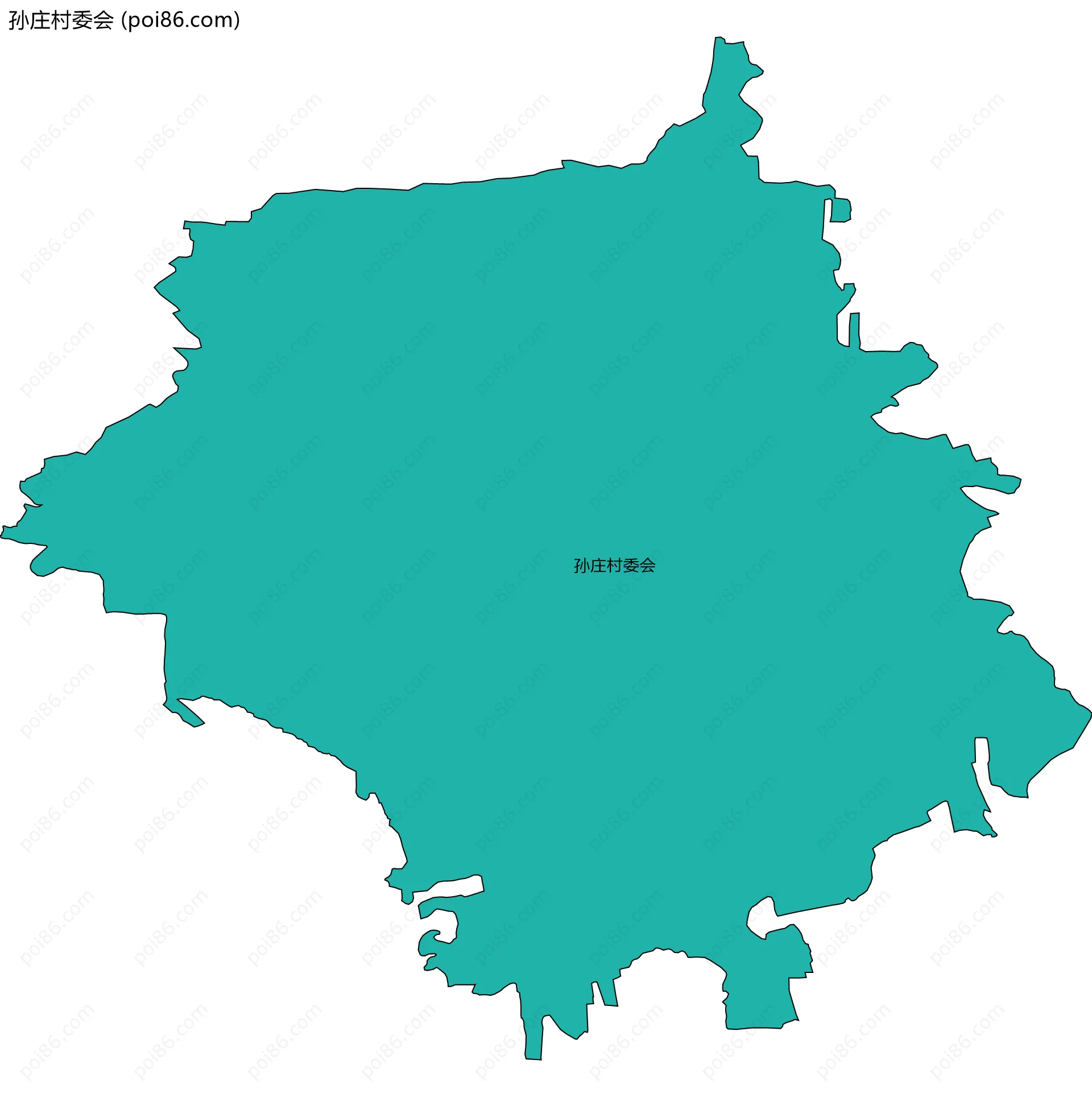 孙庄村委会边界地图