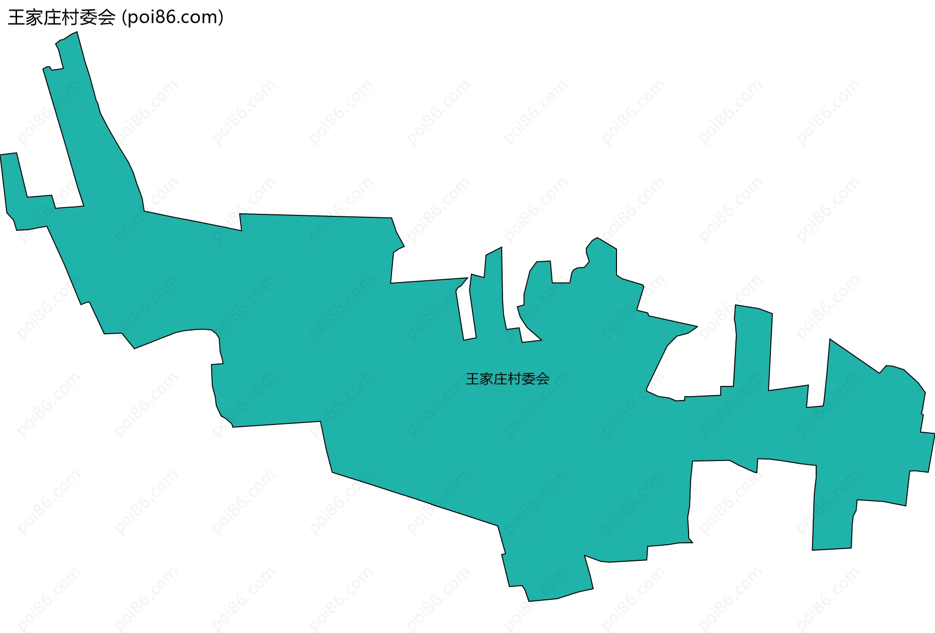 王家庄村委会边界地图