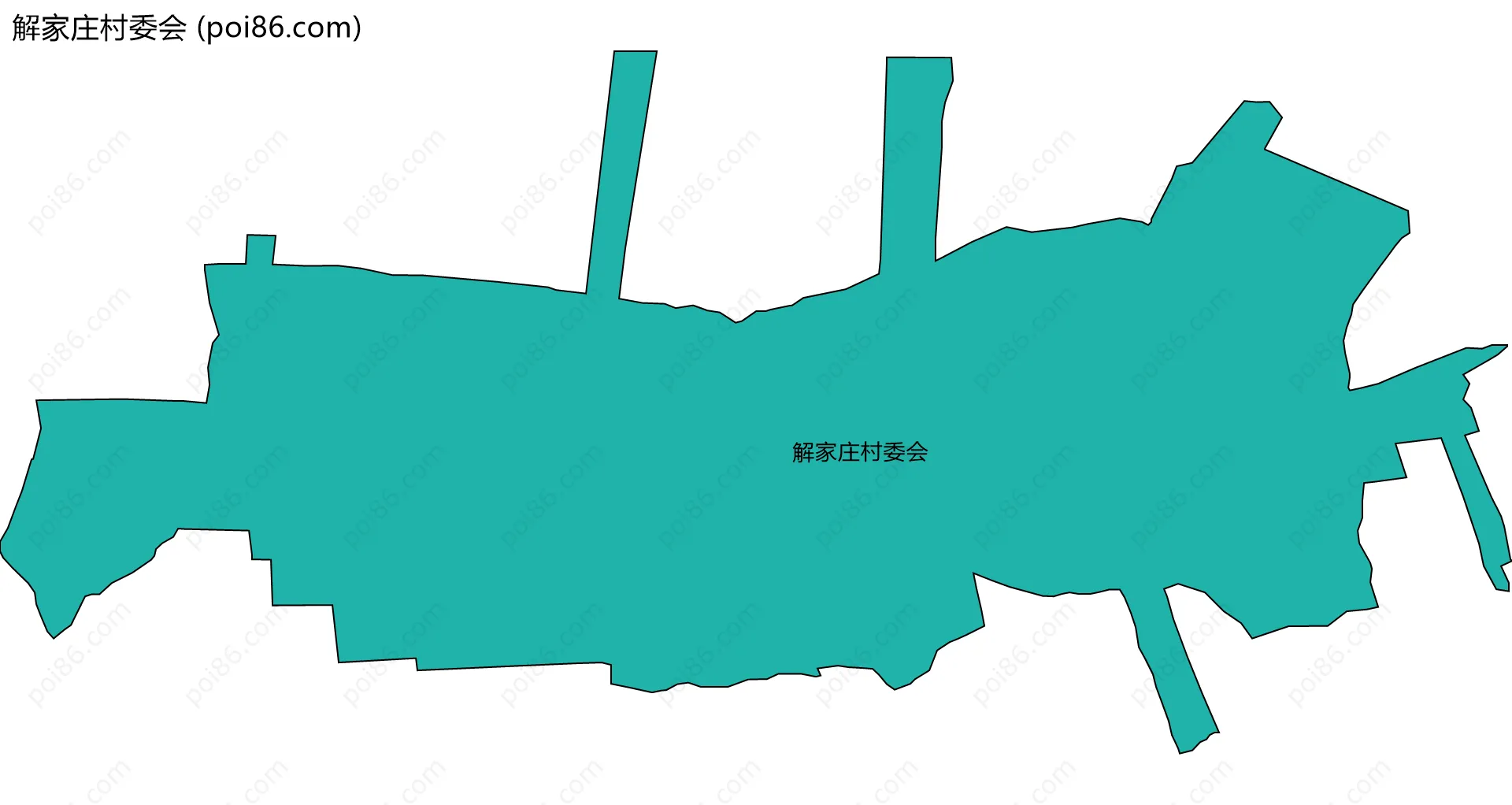 解家庄村委会边界地图