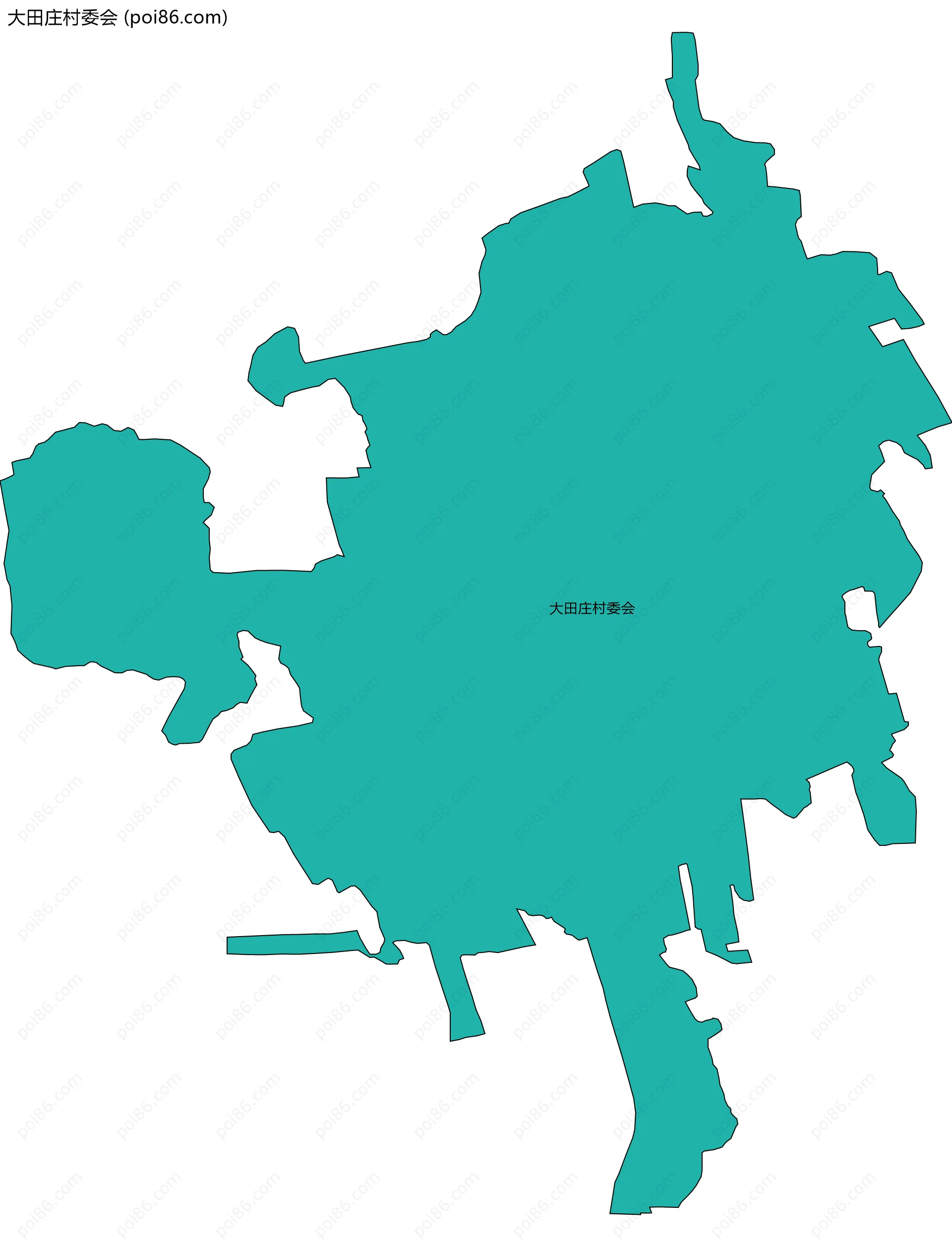 大田庄村委会边界地图