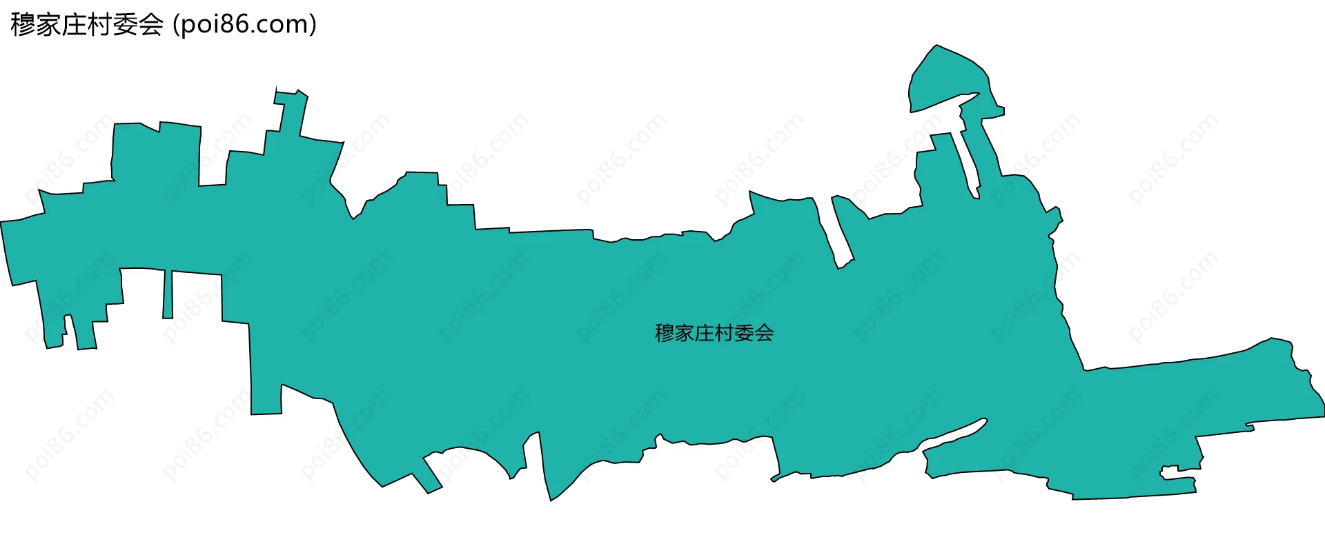 穆家庄村委会边界地图