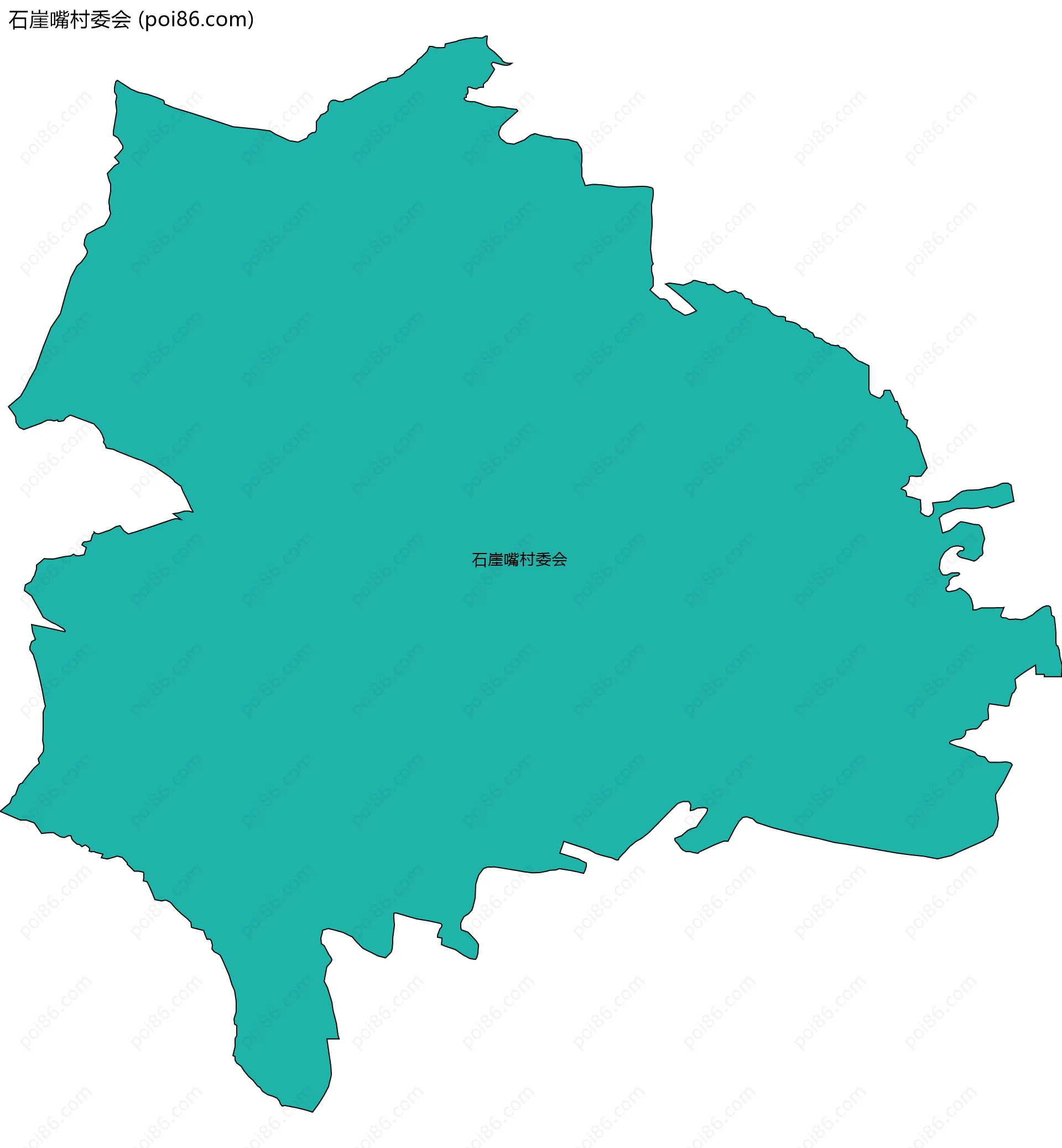 石崖嘴村委会边界地图