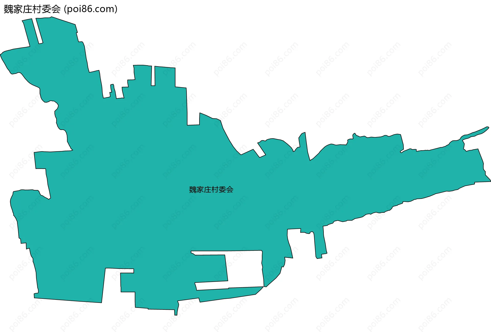 魏家庄村委会边界地图