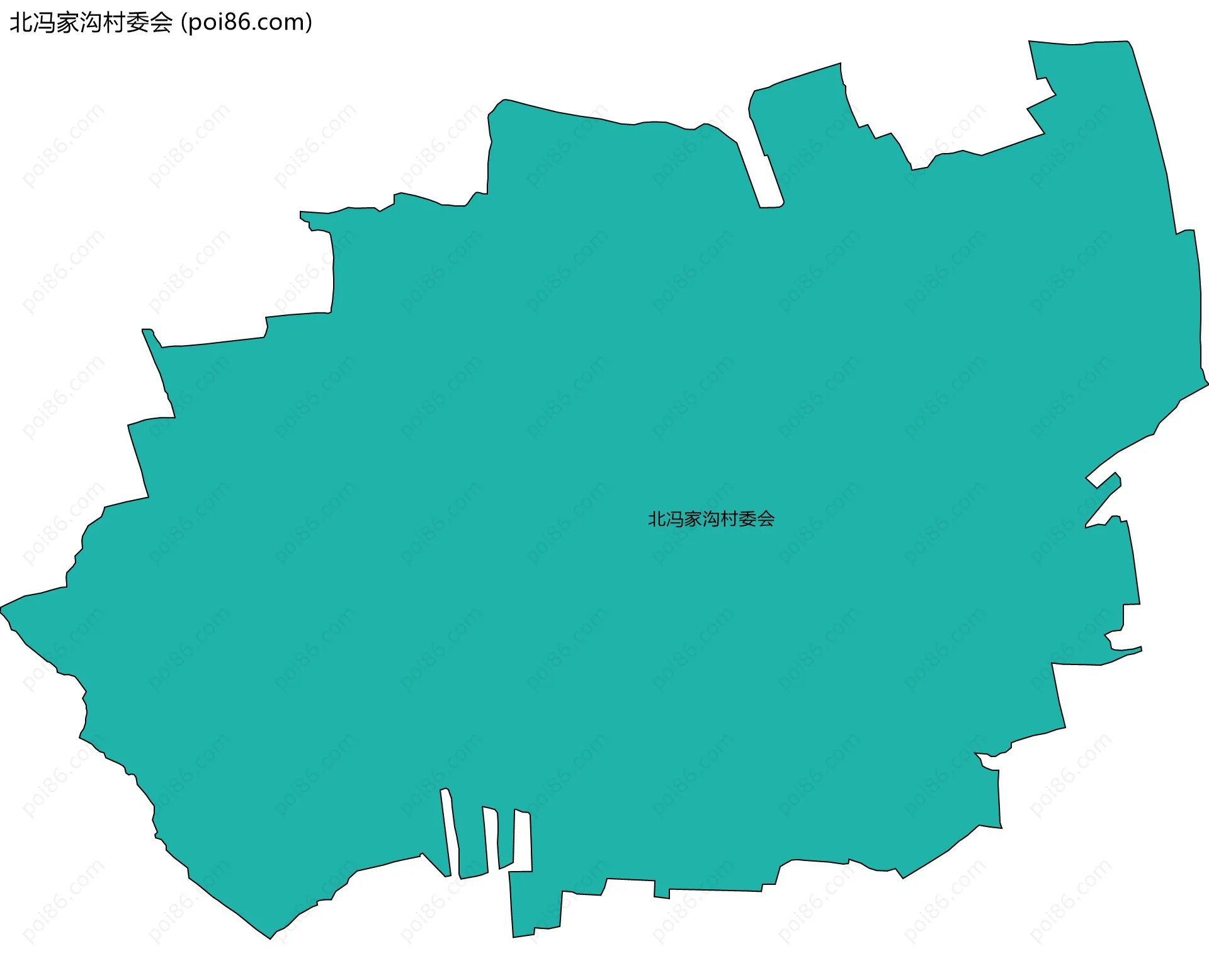 北冯家沟村委会边界地图