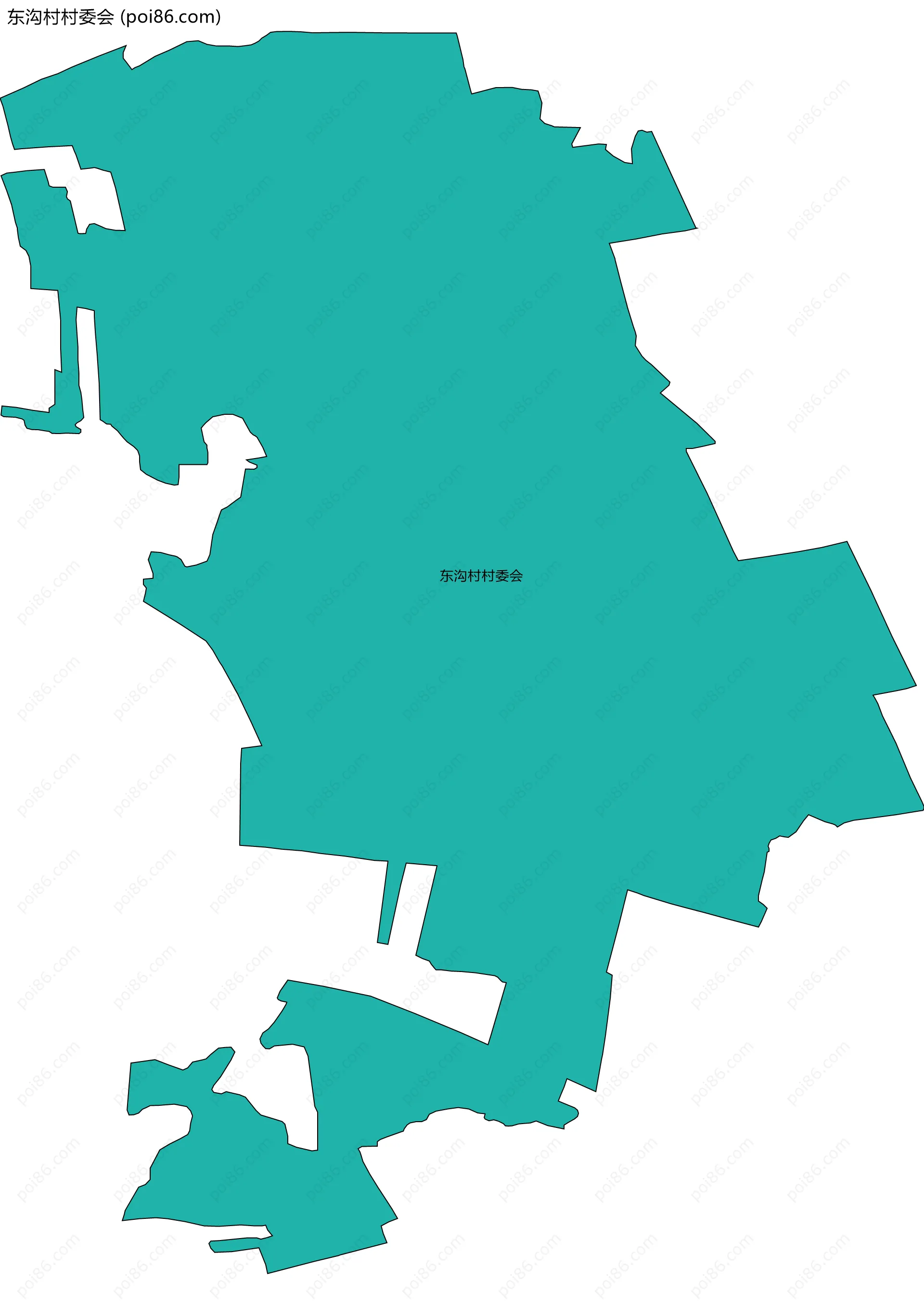 东沟村村委会边界地图