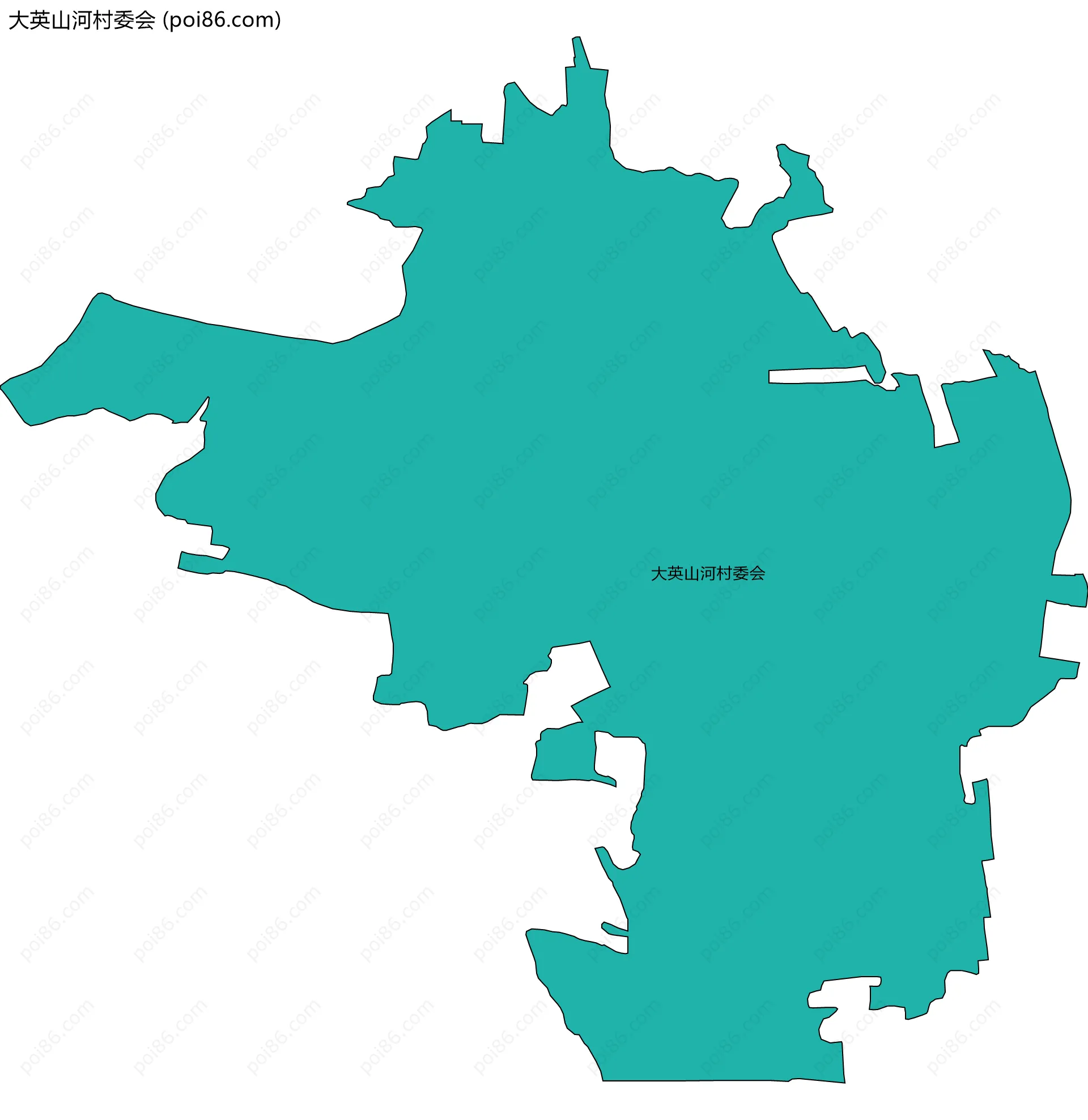 大英山河村委会边界地图