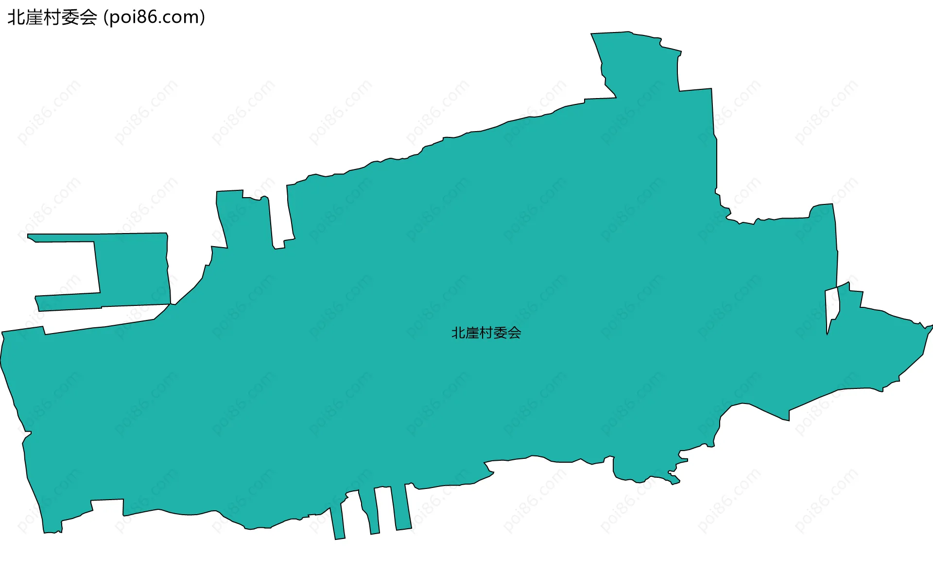 北崖村委会边界地图