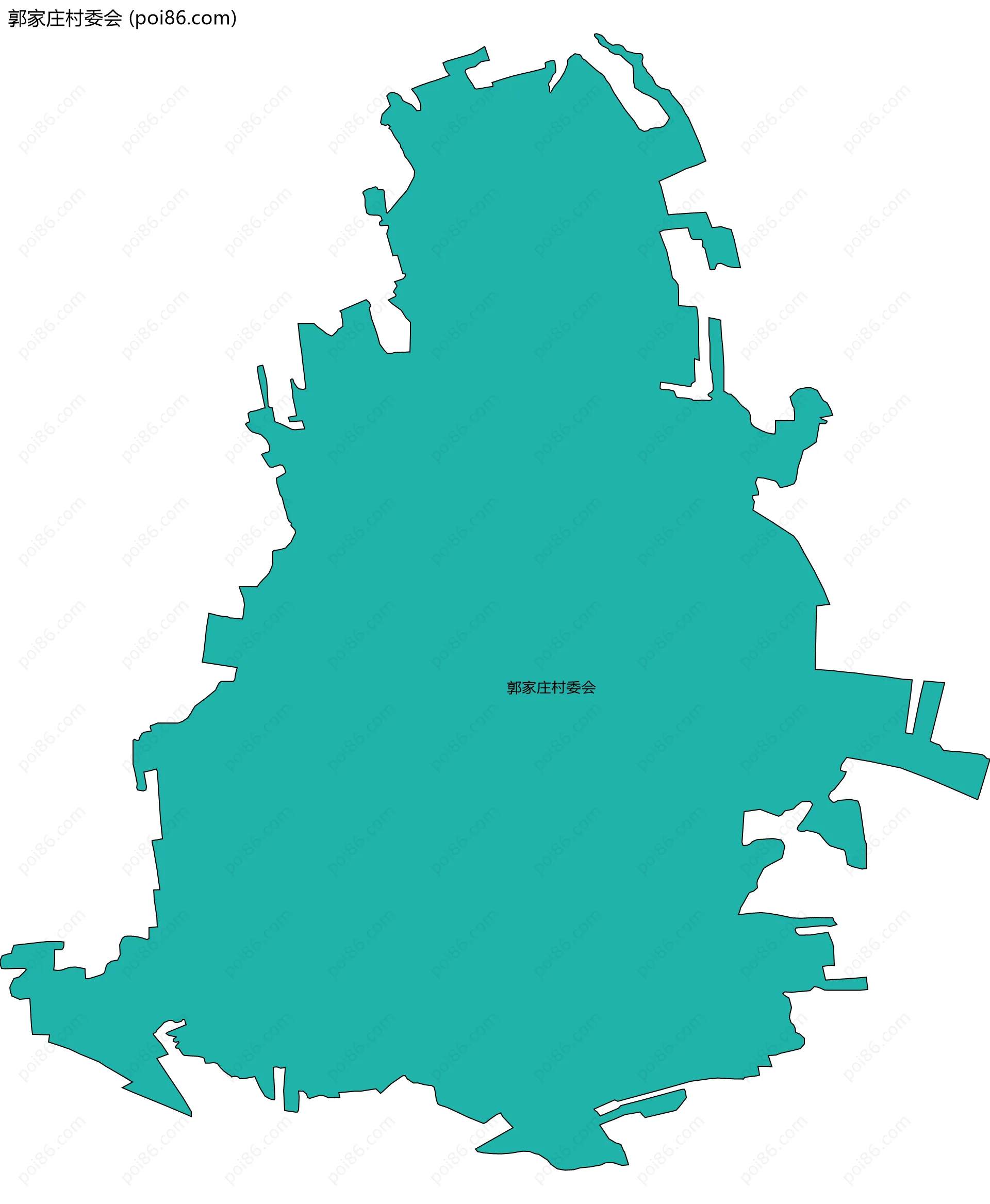 郭家庄村委会边界地图