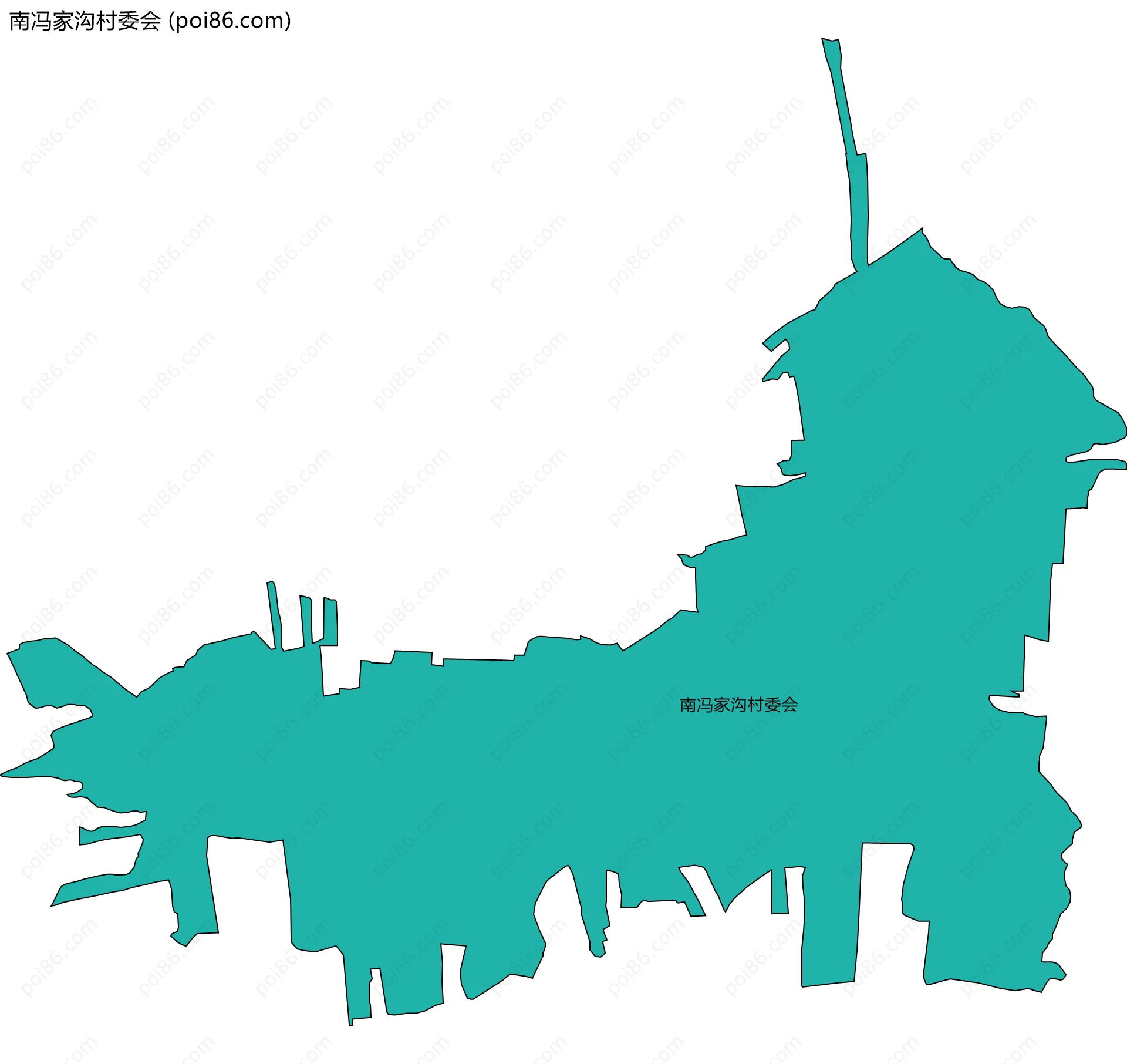南冯家沟村委会边界地图
