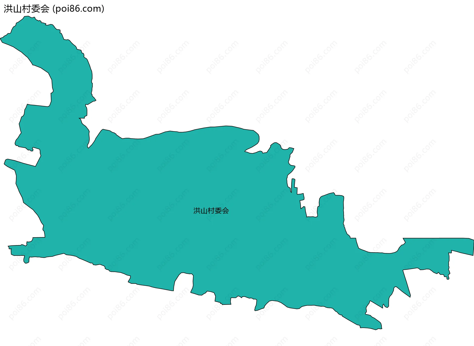 洪山村委会边界地图