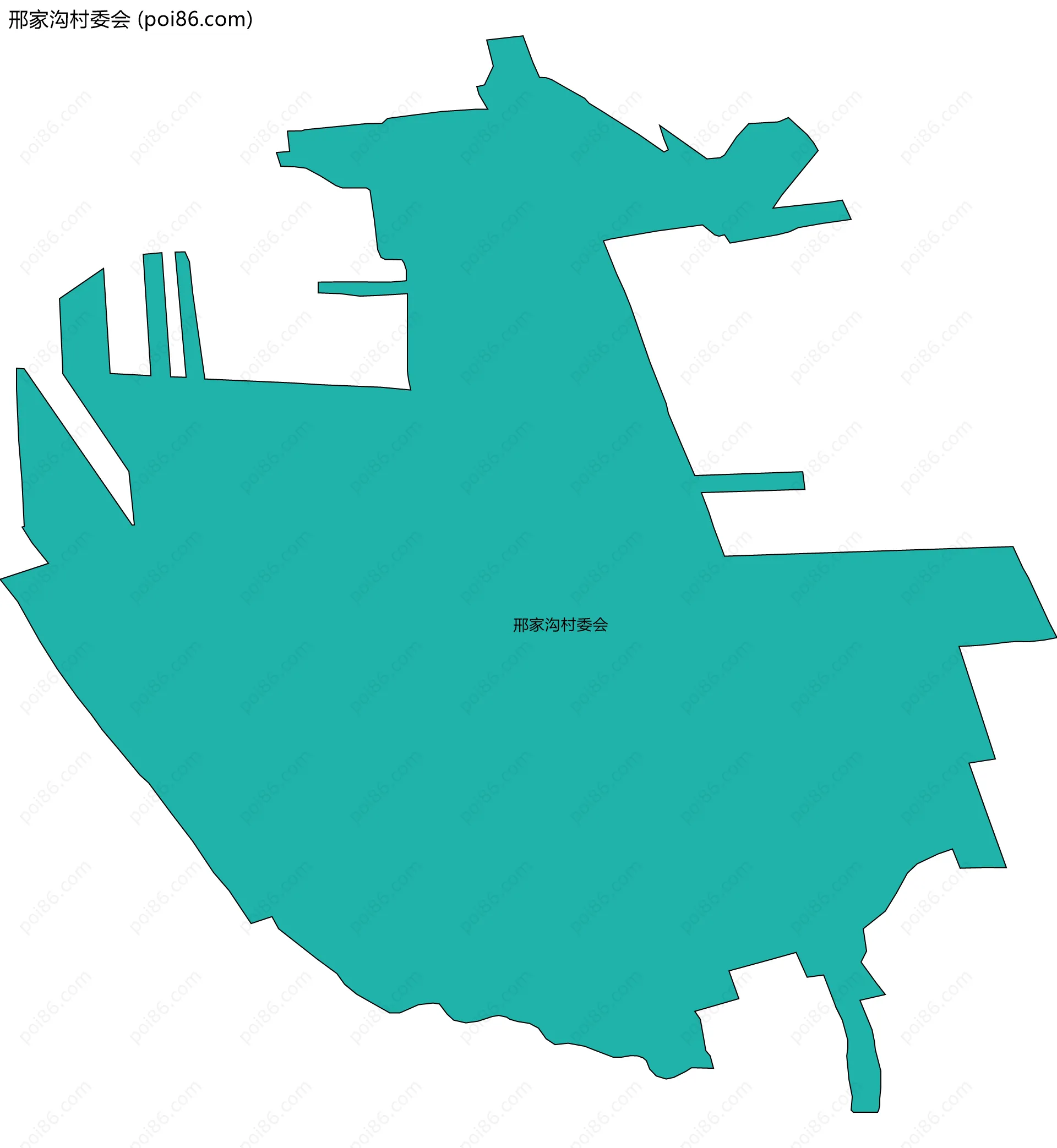 邢家沟村委会边界地图