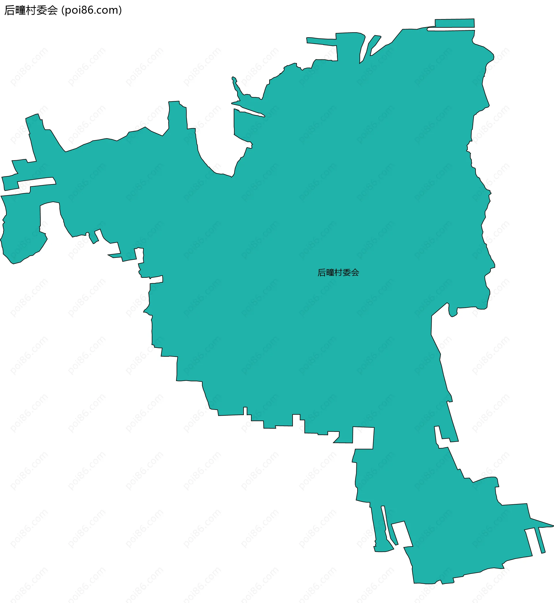 后疃村委会边界地图