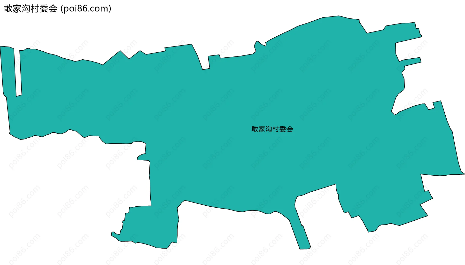敢家沟村委会边界地图
