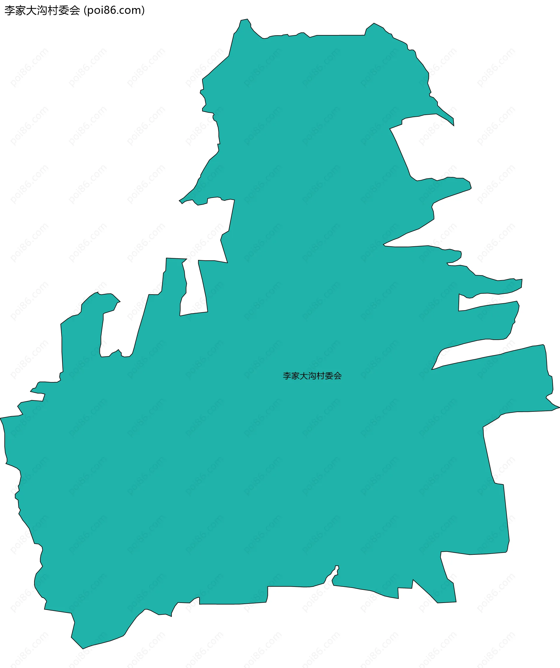李家大沟村委会边界地图