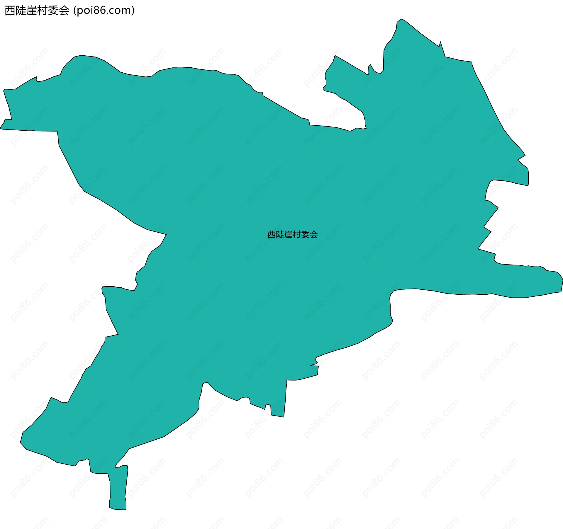 西陡崖村委会边界地图