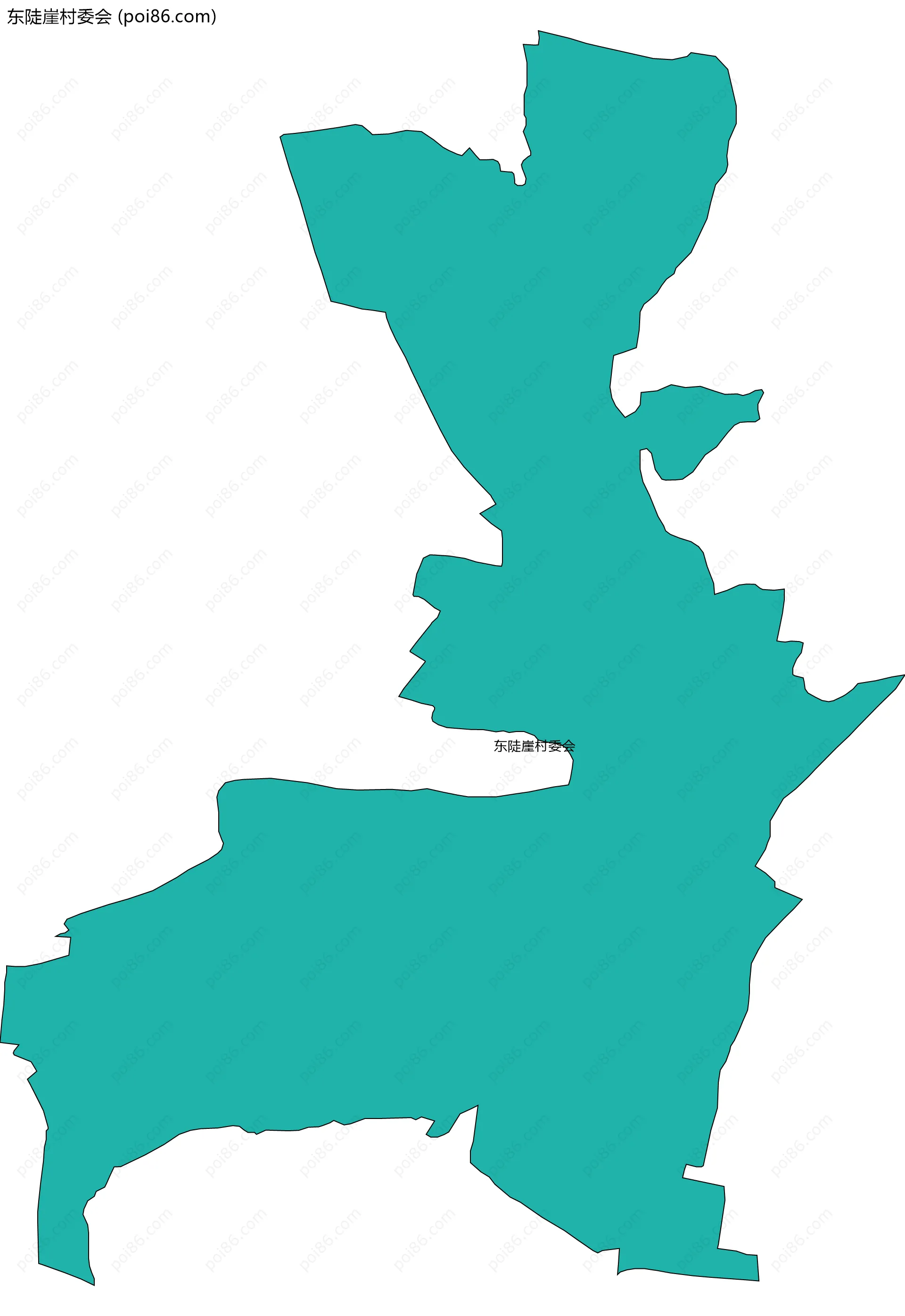 东陡崖村委会边界地图