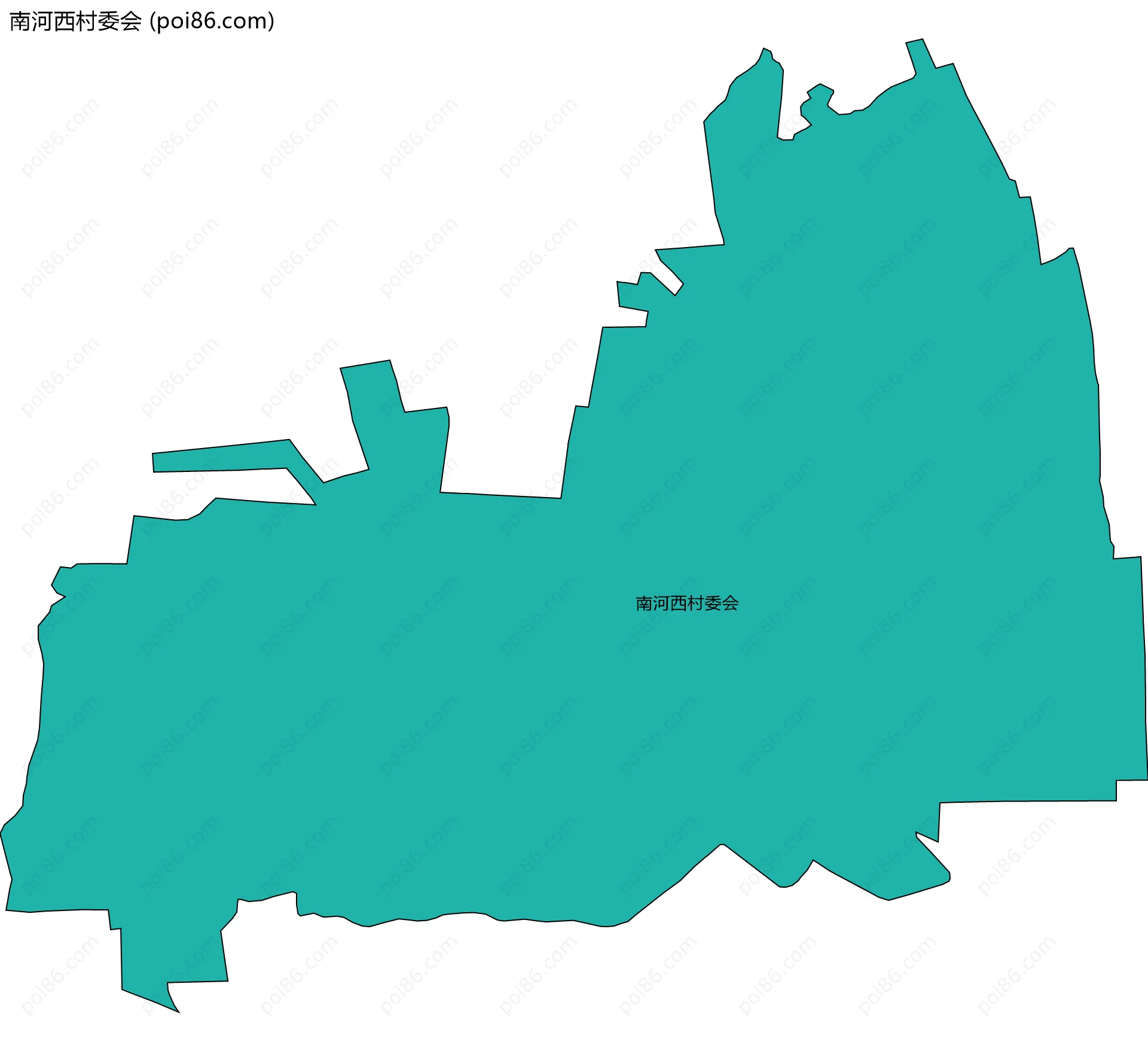南河西村委会边界地图