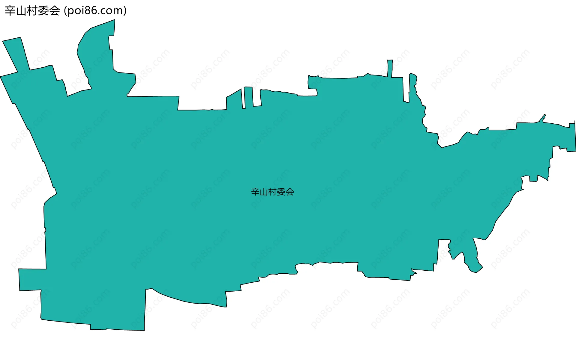 辛山村委会边界地图