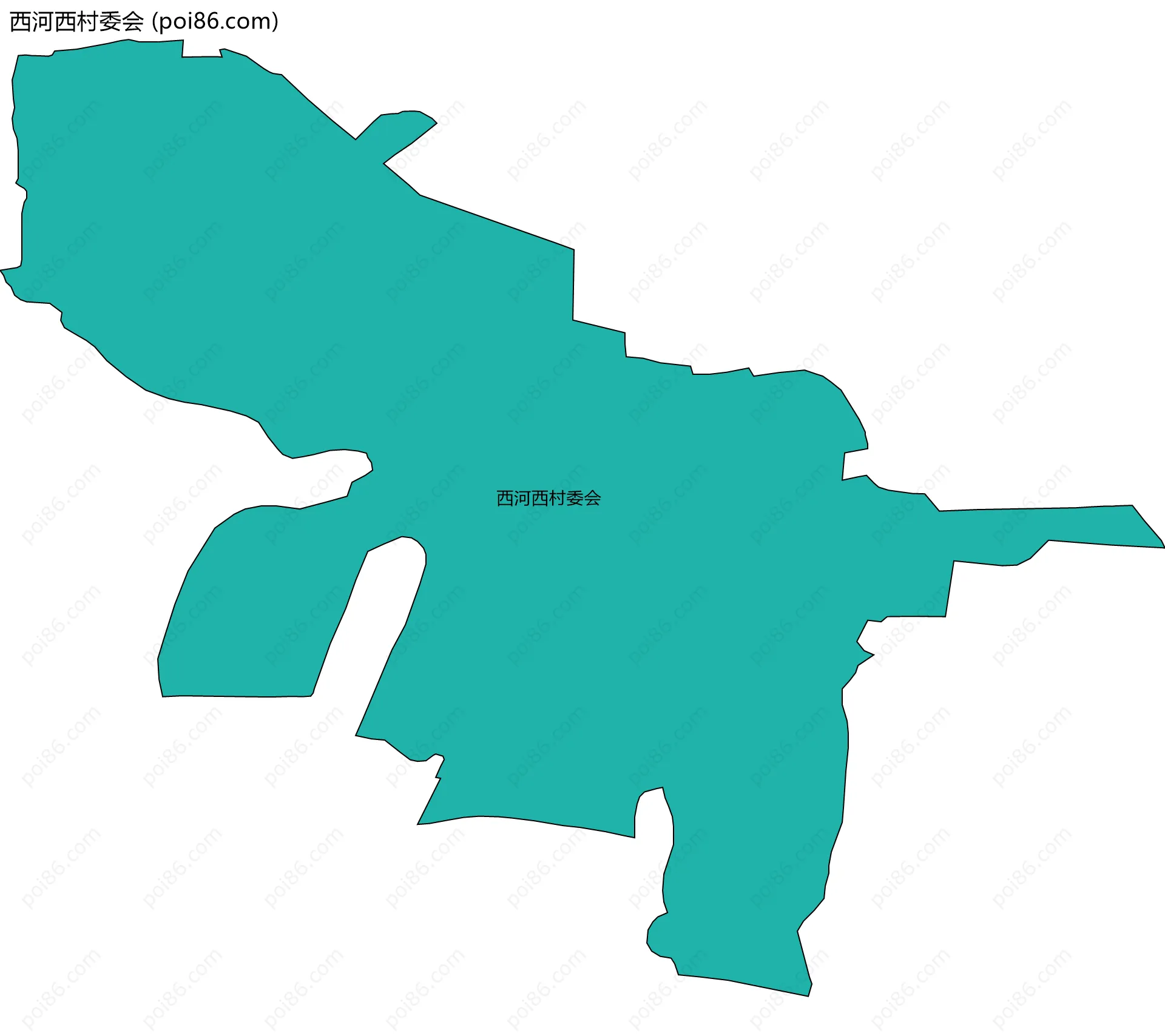 西河西村委会边界地图