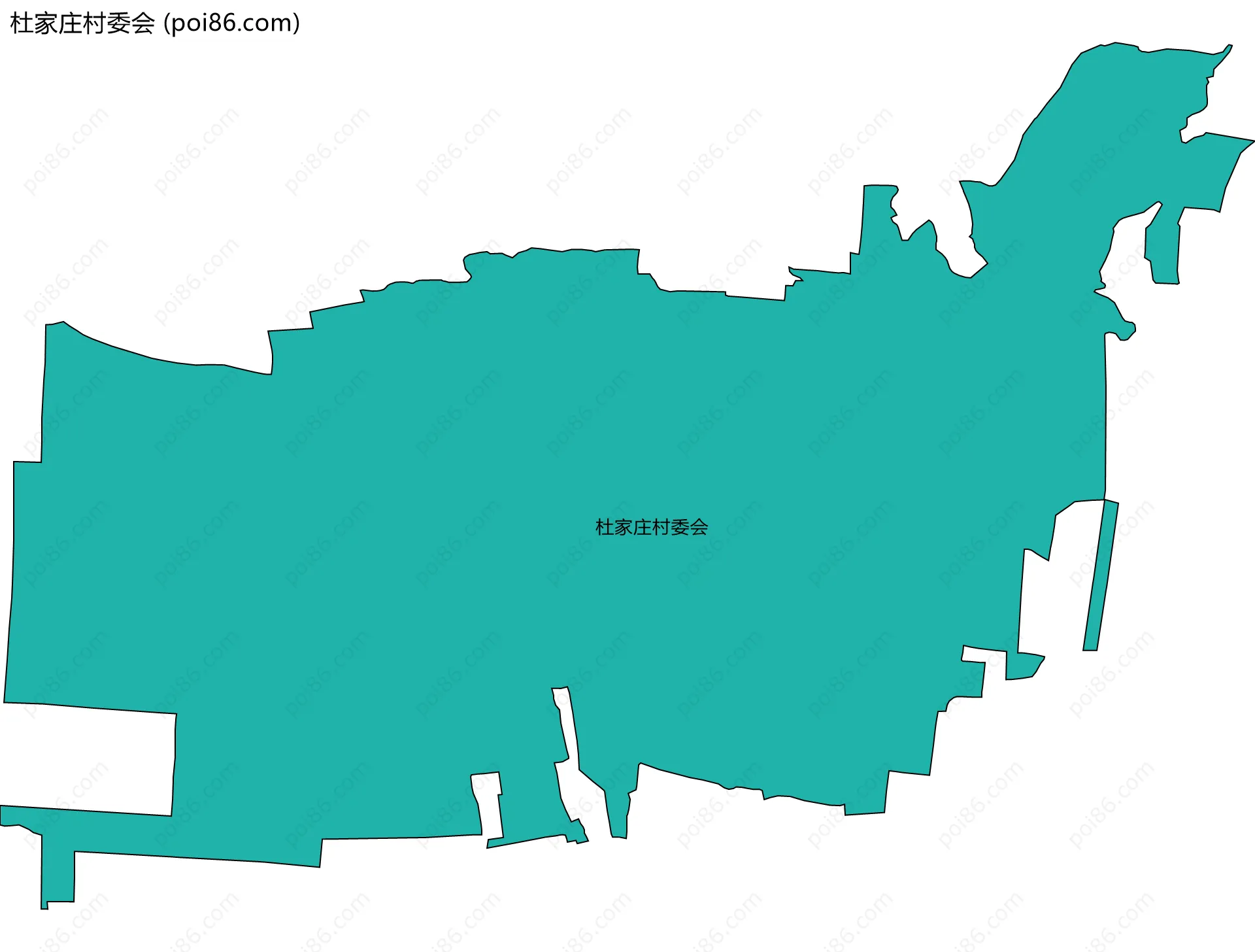 杜家庄村委会边界地图