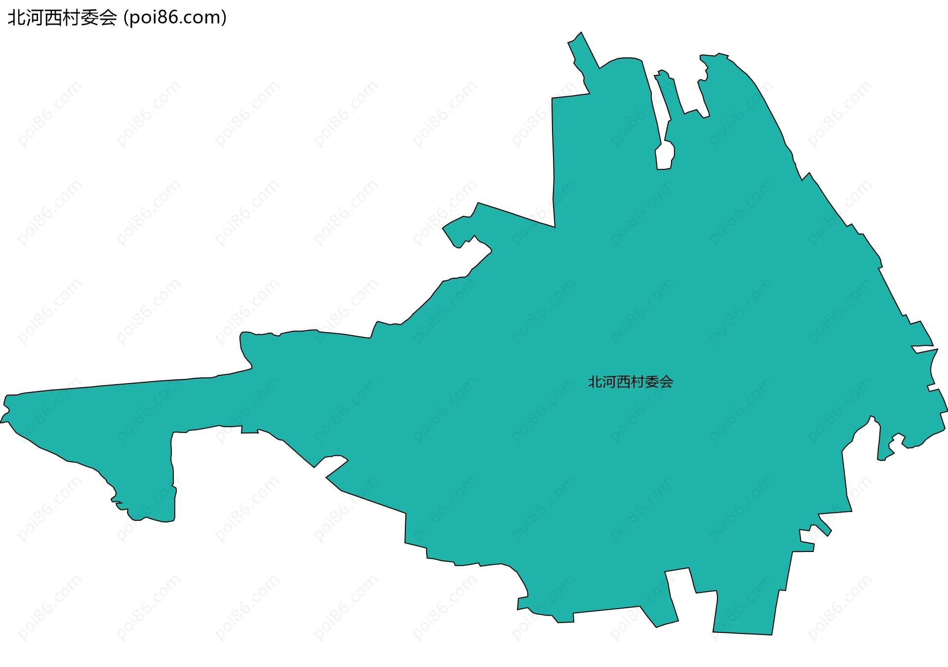 北河西村委会边界地图