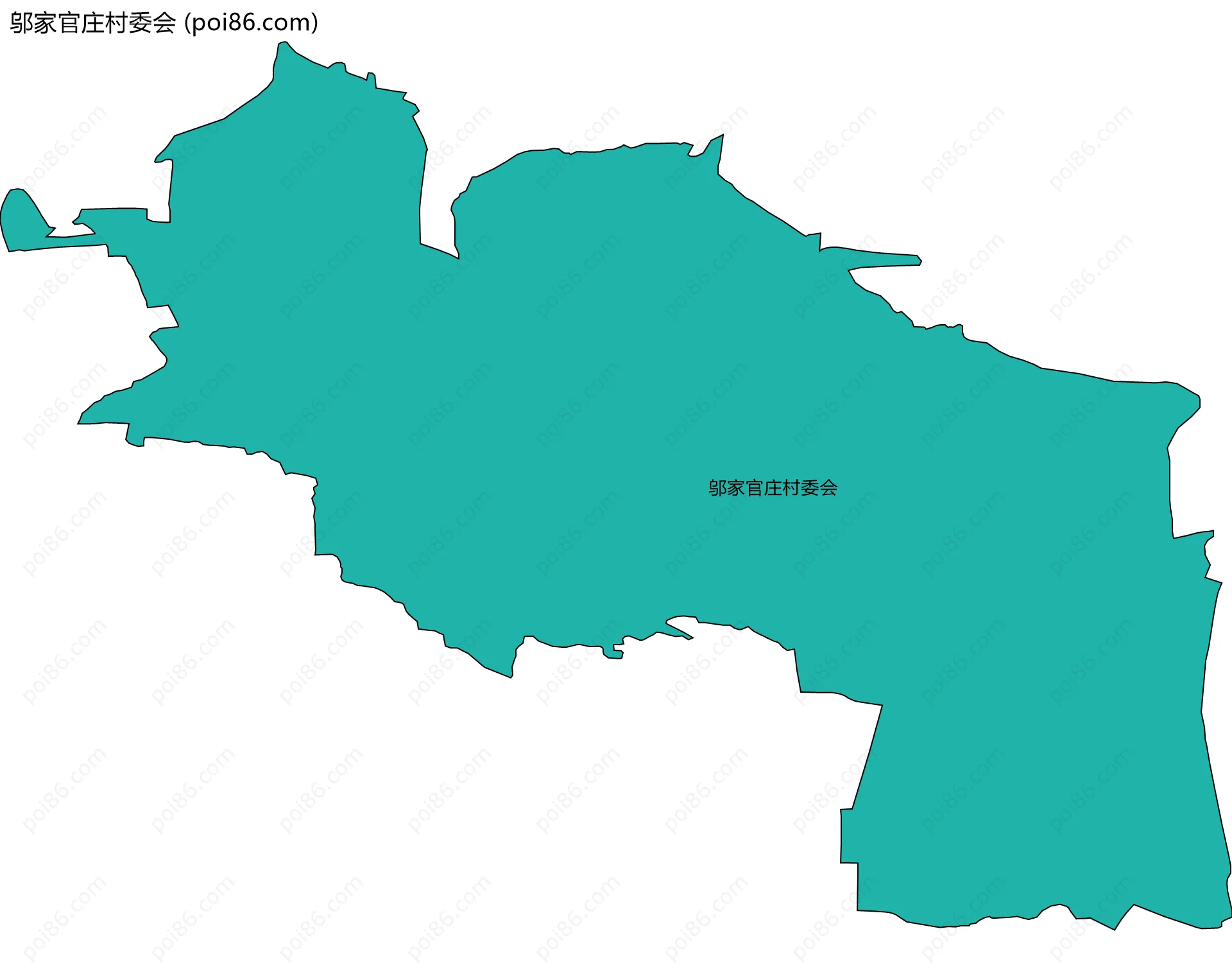 邬家官庄村委会边界地图